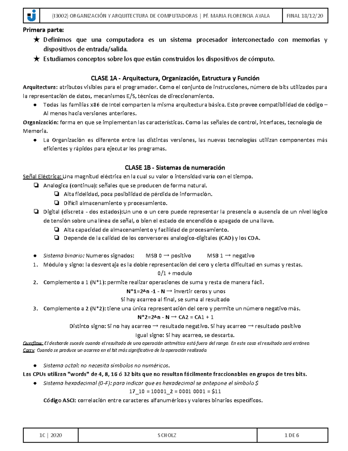 Final I3002 - Introducción a la Arquitectura de Computadoras - Document Preview