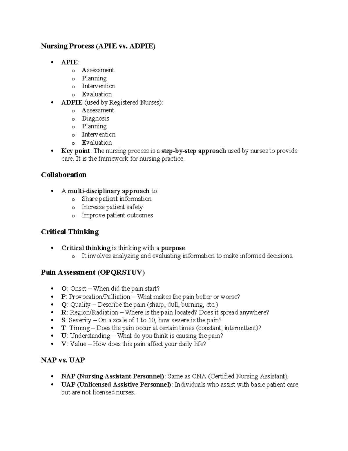 Nurs 155 Final Exam Study Guide: Nursing Process & Clinical Judgments ...