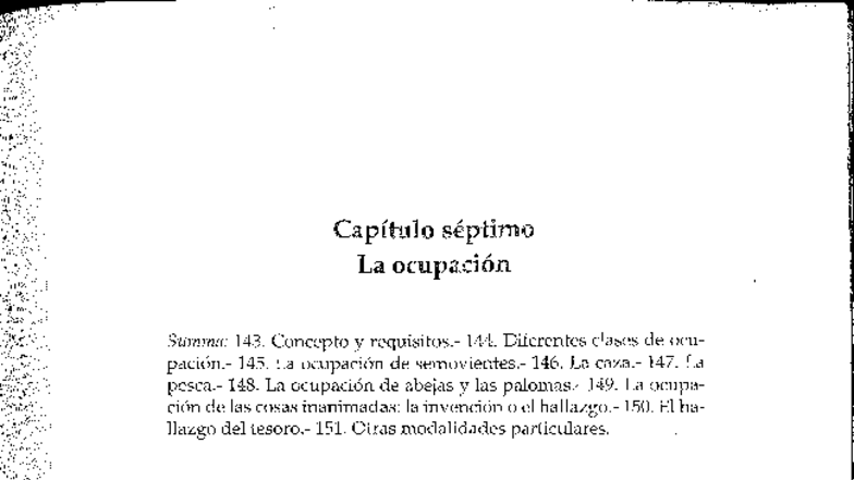 Capítulo 7: La Ocupación - Conceptos y Clases de Bienes (Derecho Civil) - Document Preview