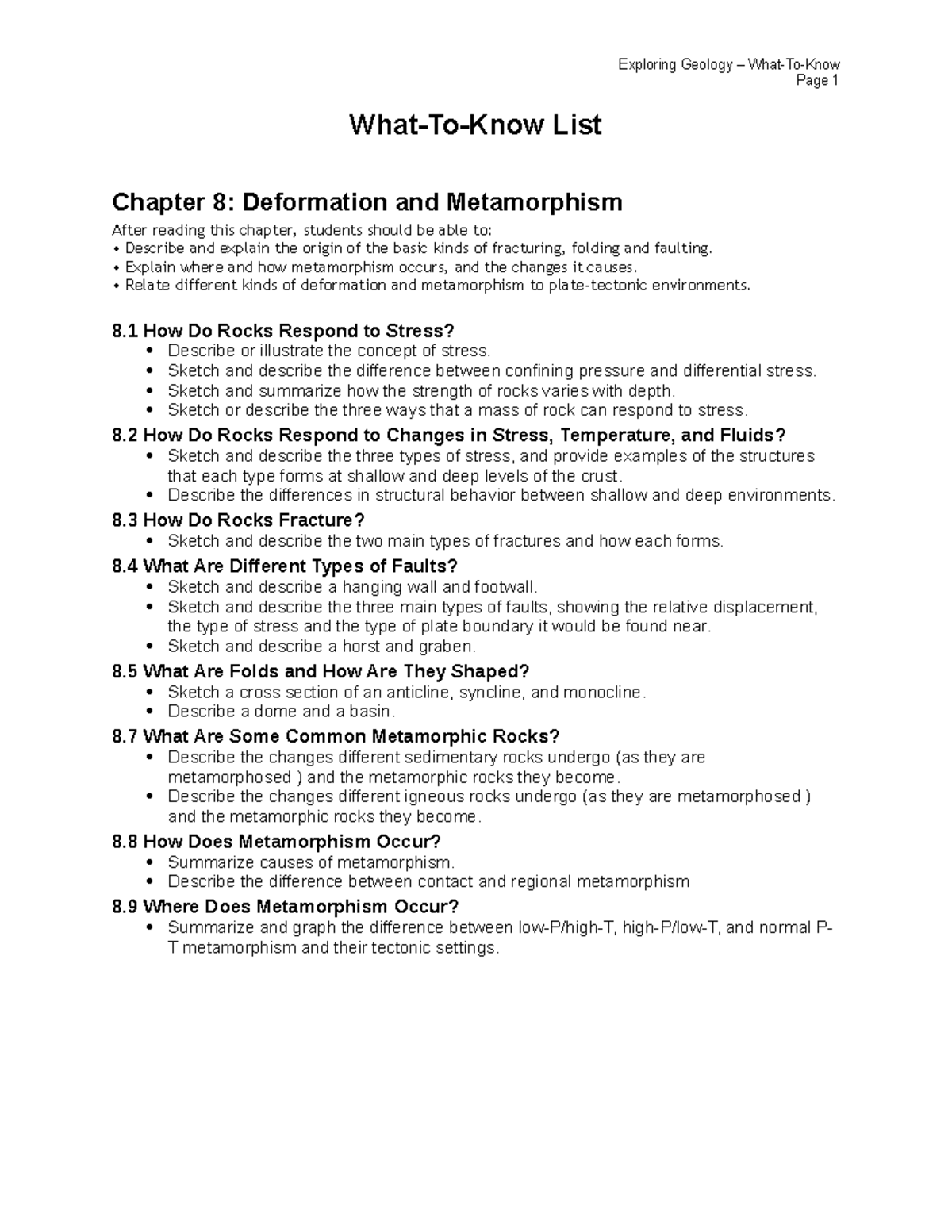 Exploring Geology (5e) Ch #8 What To Know - Exploring Geology – What-To ...