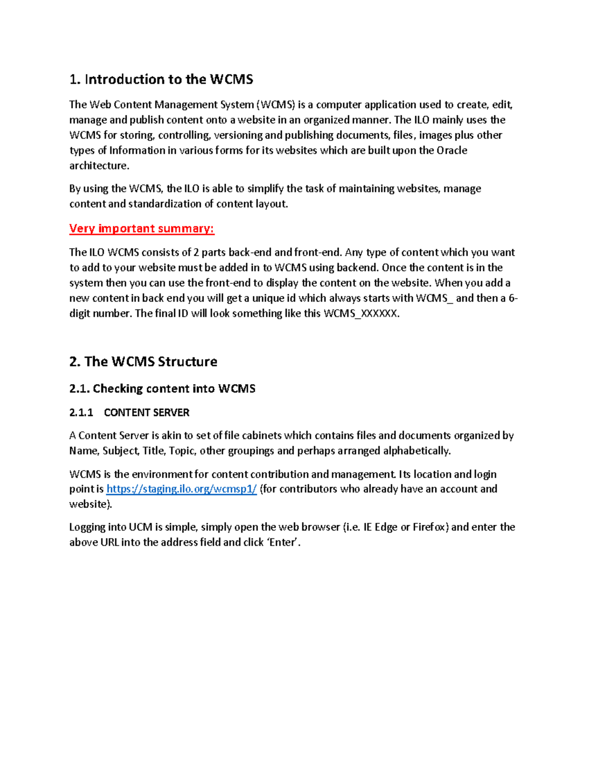 Wcms 767815 - Overview of Web Content Management System Structure - Studocu