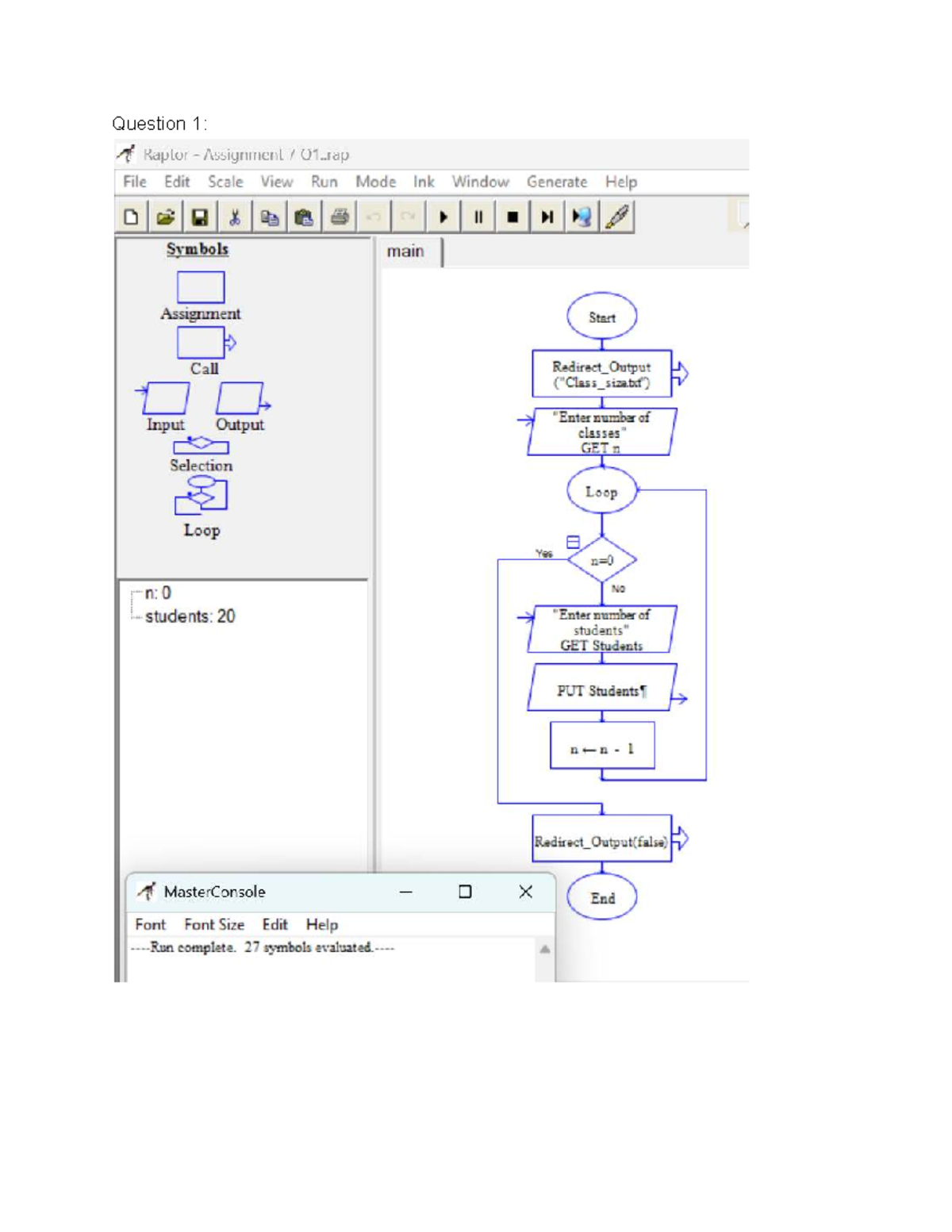 Assignment 7 itm: Raptor programming questions and solutions - Studocu