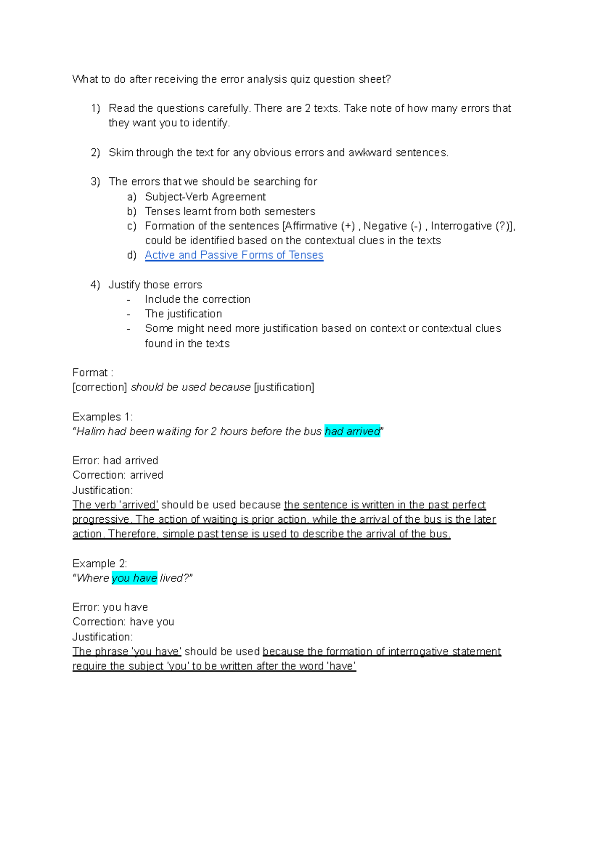 Error Analysis Strategies for Quiz Preparation Tips - Studocu