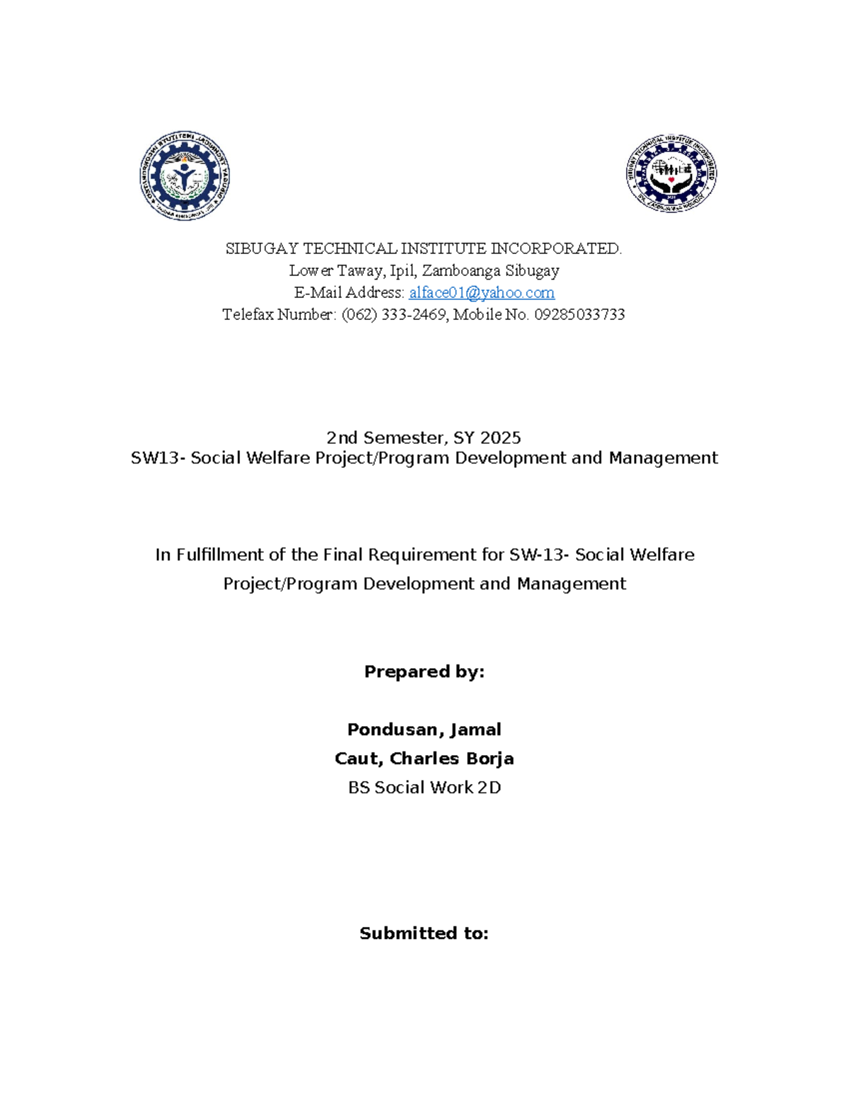 SW13 Final Project Proposal: Community Garden Development Project - Studocu