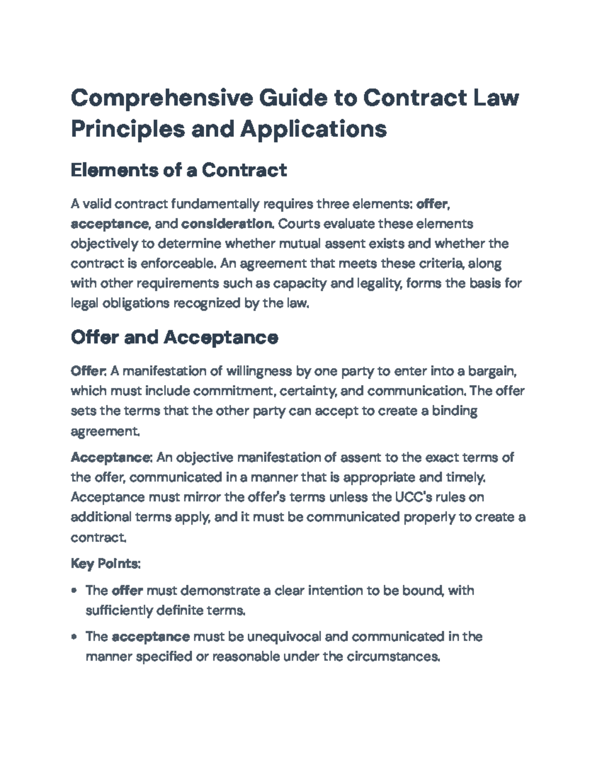 Comprehensive Guide to Contract Law: Principles & Elements Explained ...