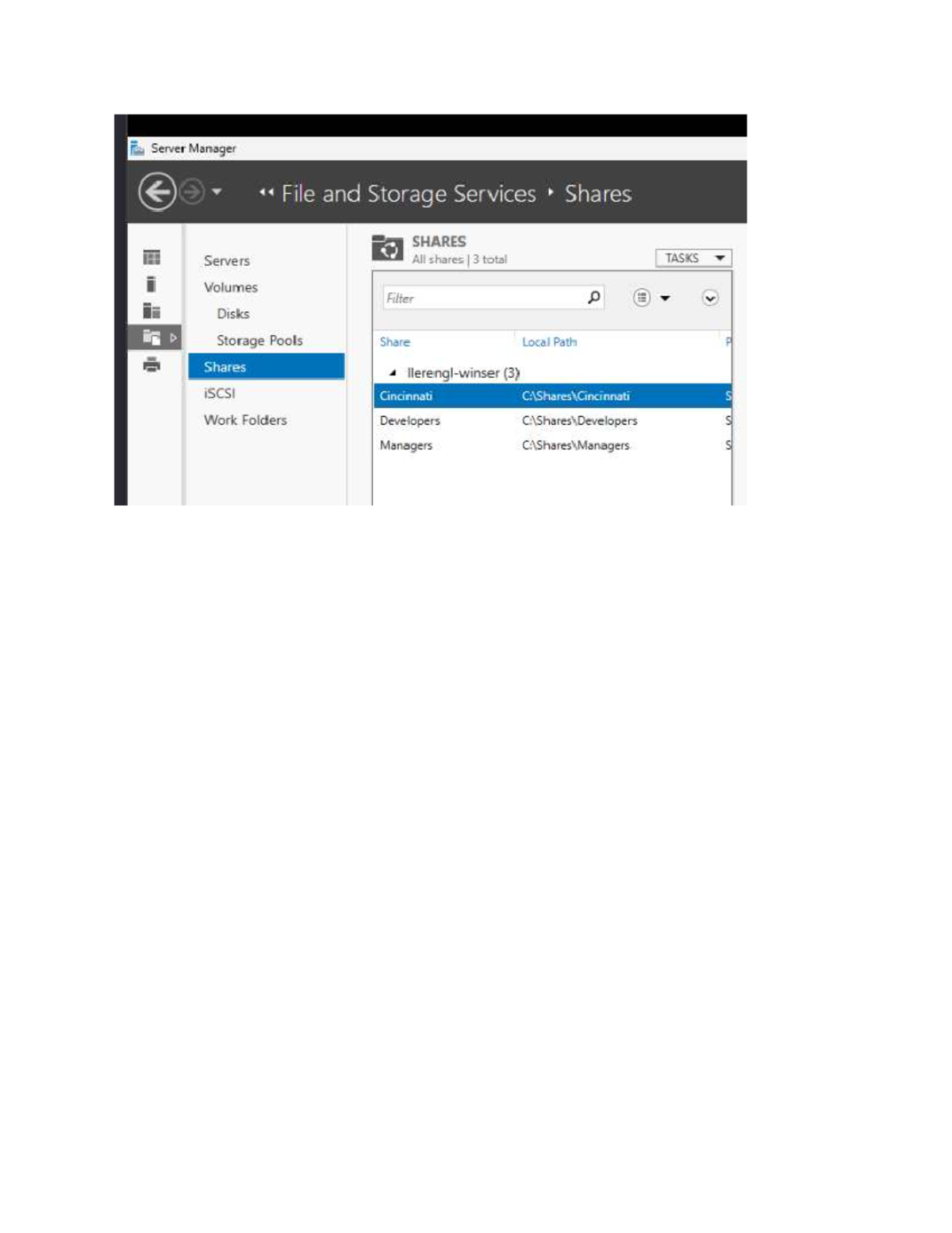 Assignment 12Q1 - IT1081C - Server Manager File and Storage Services ...
