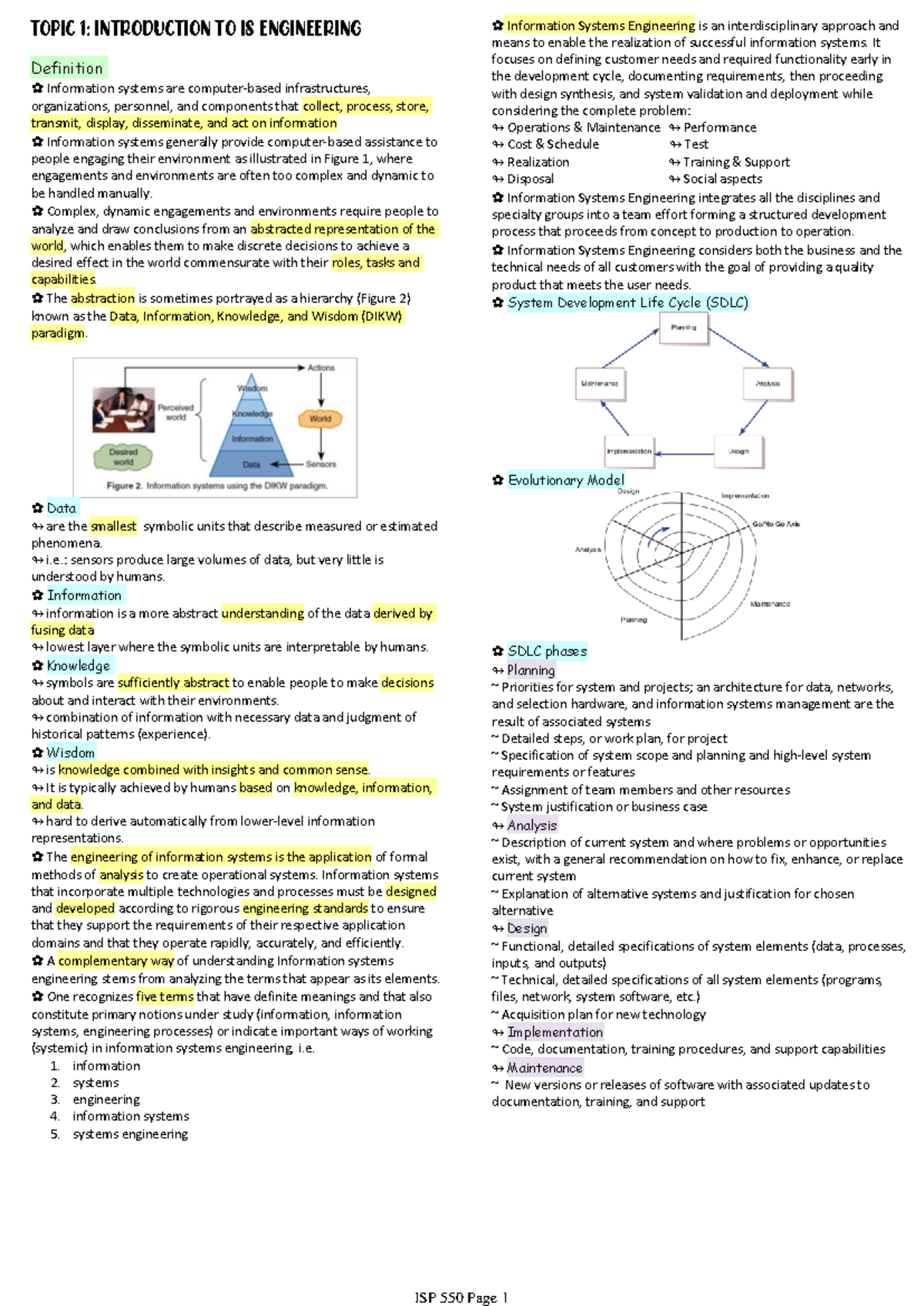 Introduction to Information Systems Engineering (ISP 550) - Studocu