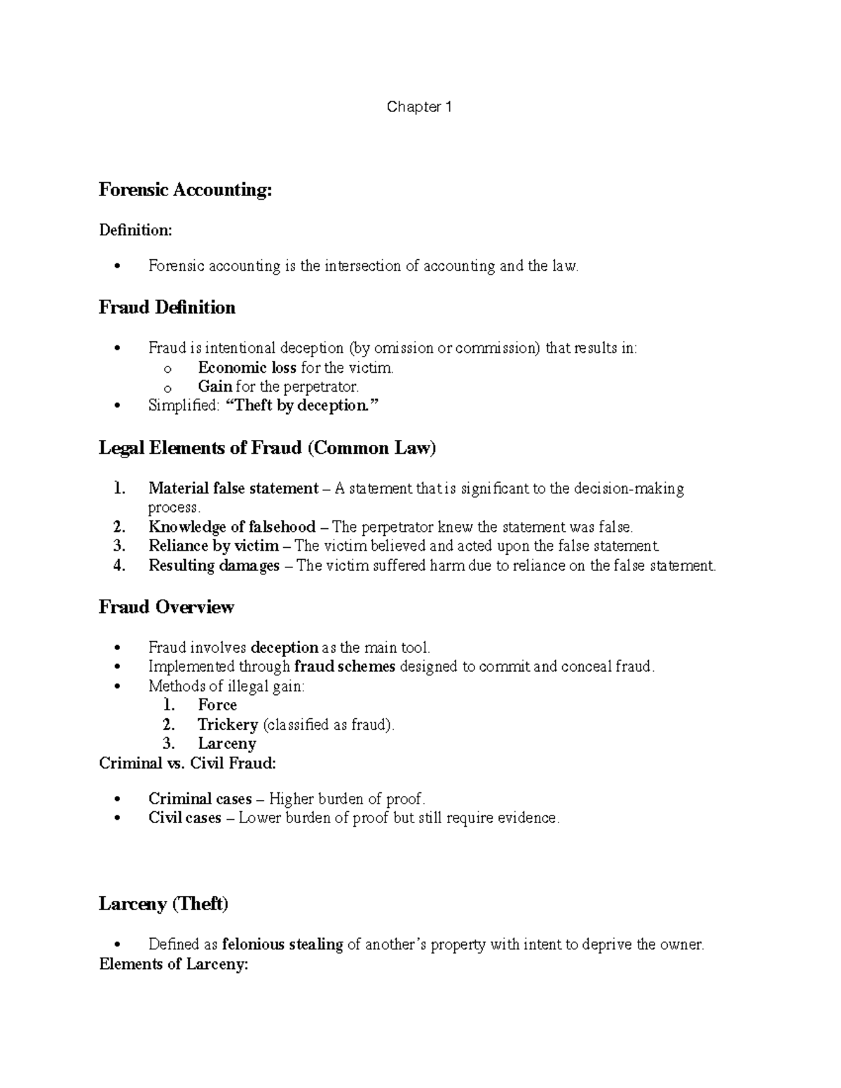 Chpt 1 3367 - chapter notes for chapter 1 - Chapter 1 Forensic ...