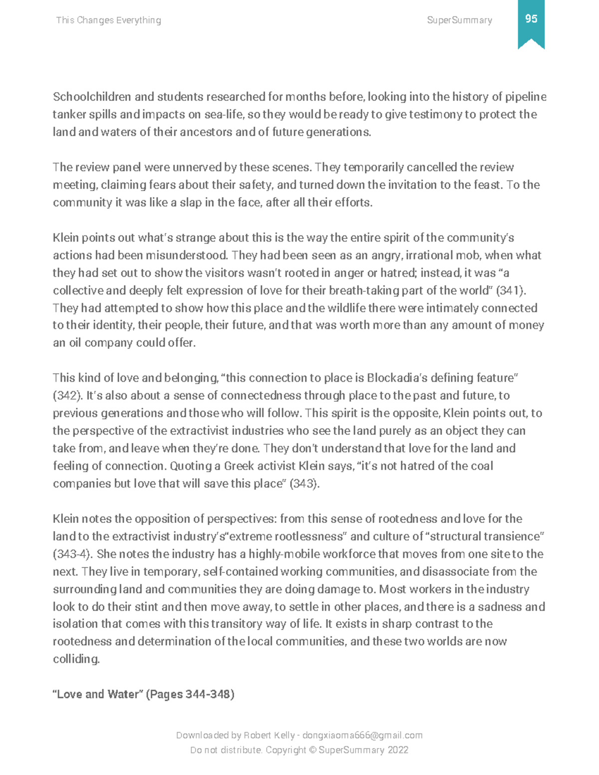 This Changes Everything - Super Summary Study Guide 96 - Schoolchildren ...