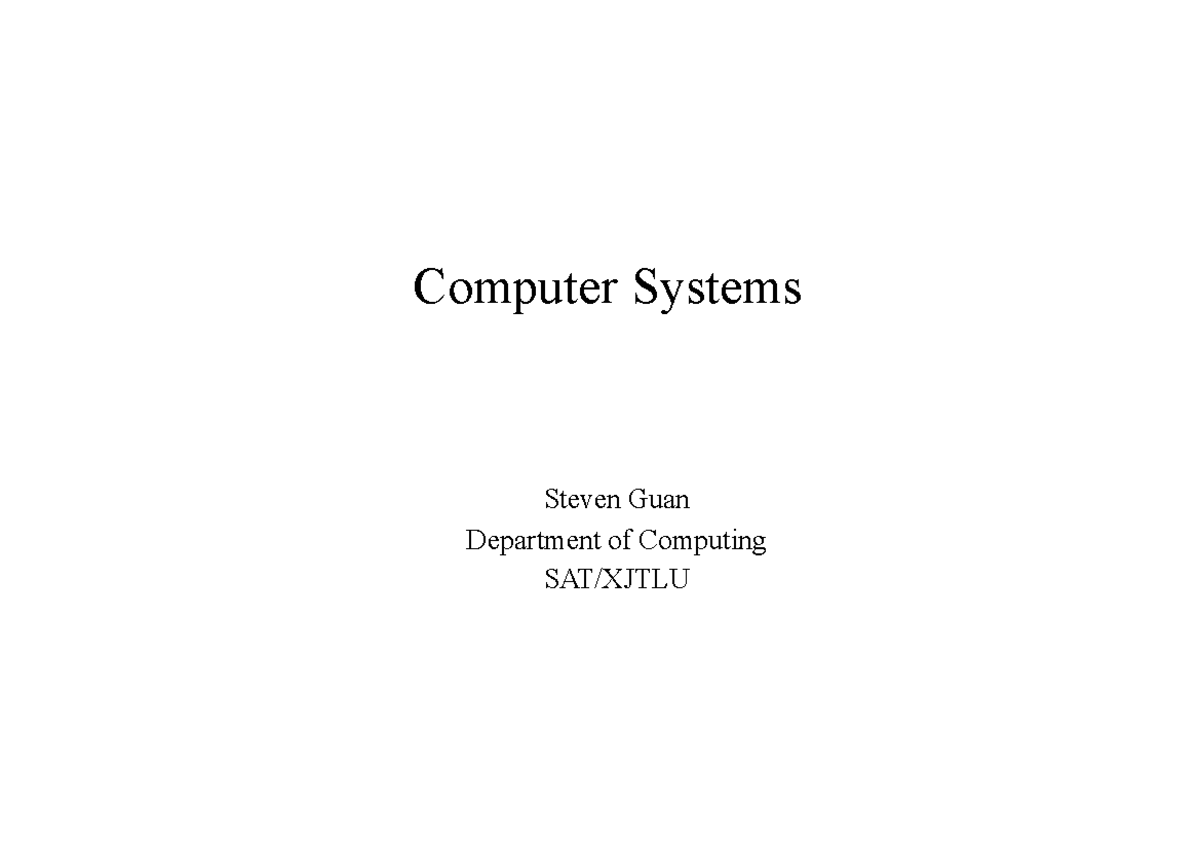 CPT101-1 Final Exam Overview of Computer Systems - Studocu