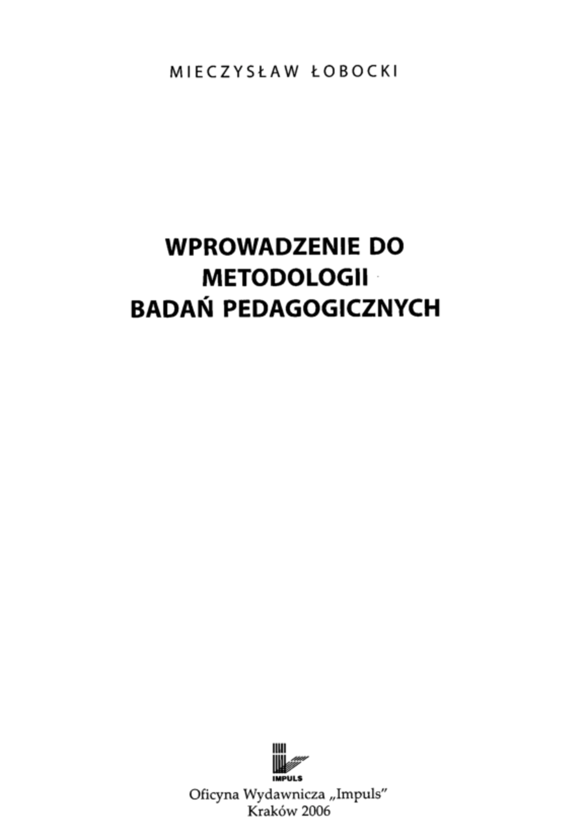 łobocki Metody I Techniki Badań Pedagogicznych www.studocu.com