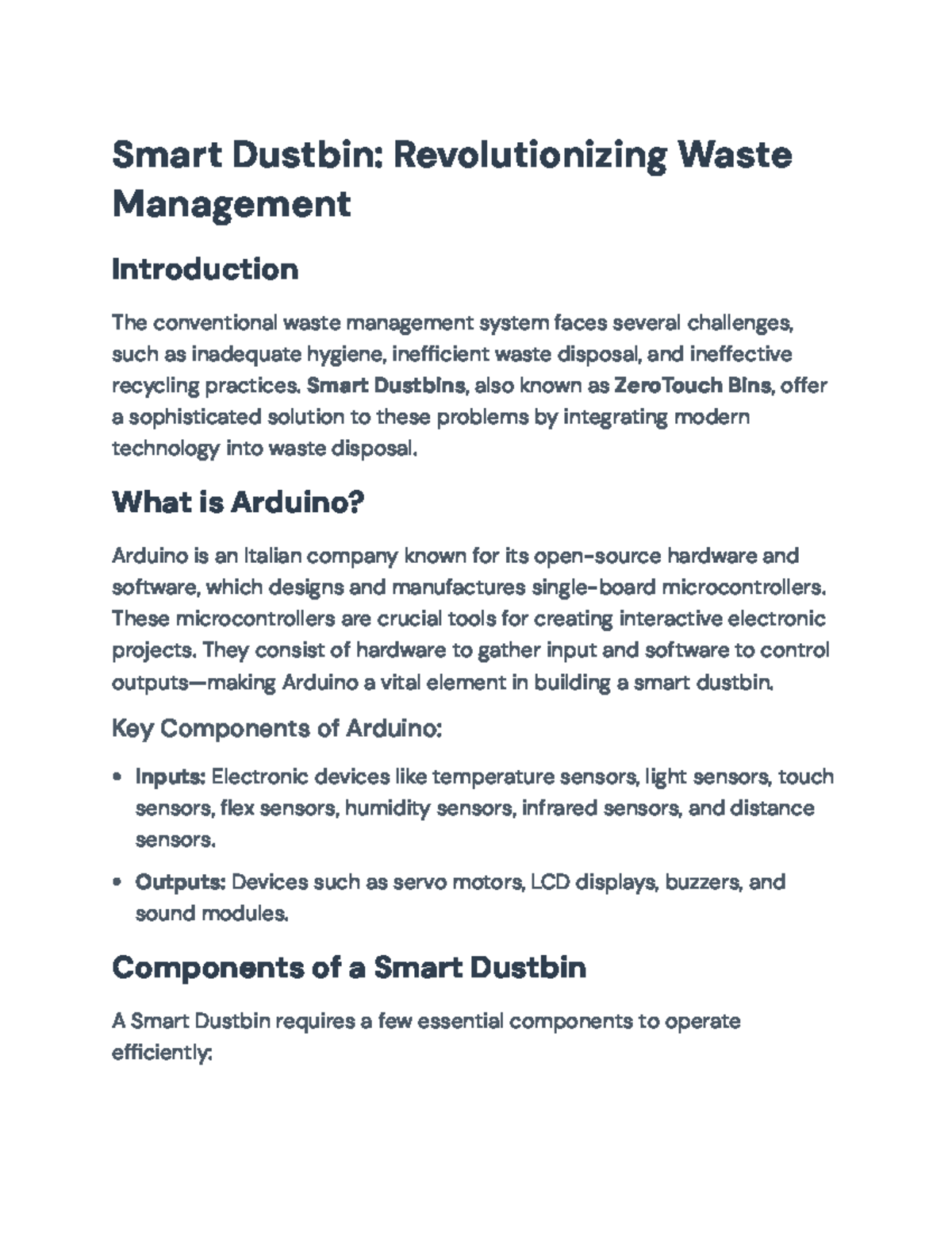 Smart Dustbin: IoT Solutions for Efficient Waste Management - Smart ...