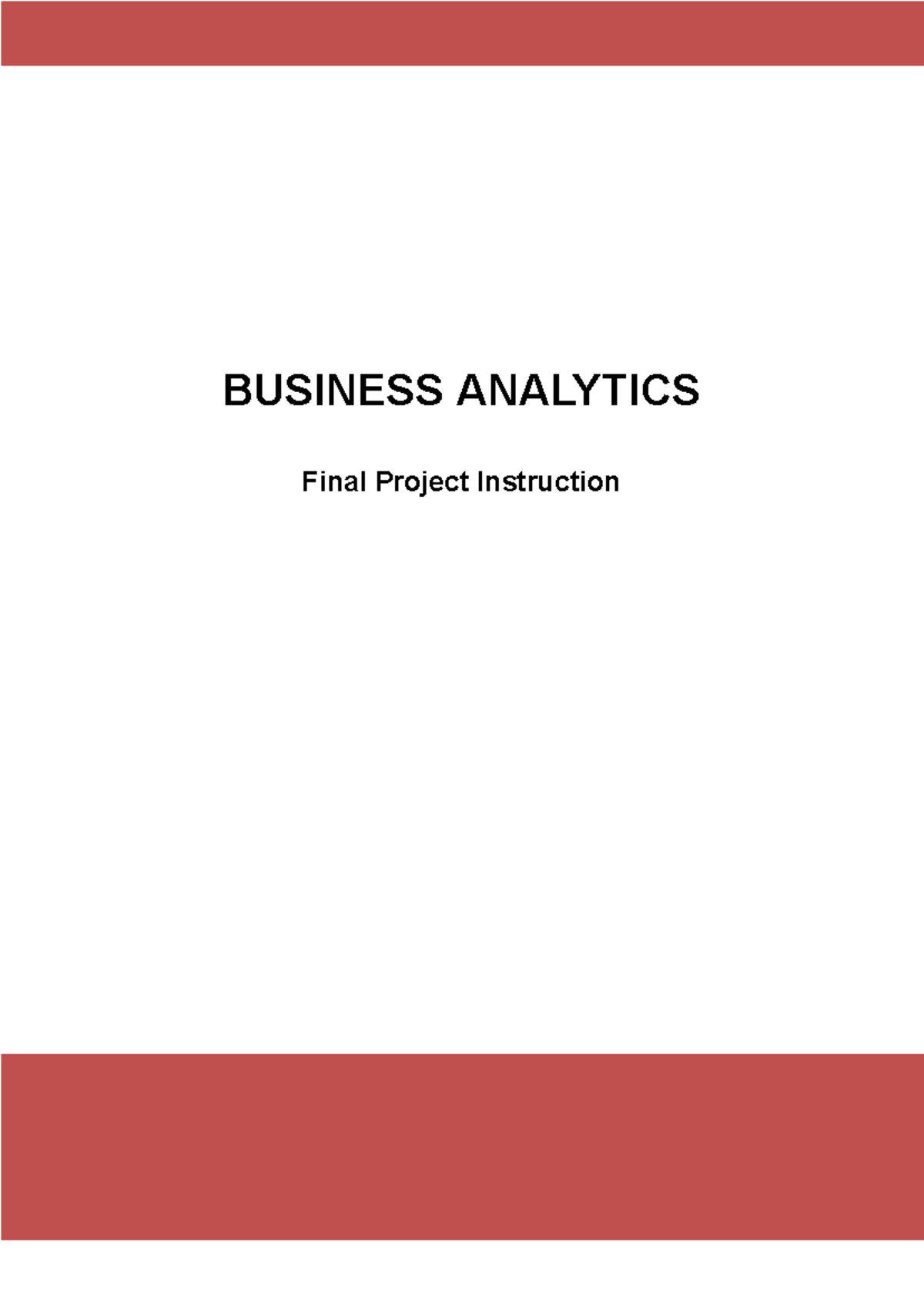 202425 - BA - Final Project Guidelines for Trimester 1 Analysis - Studocu