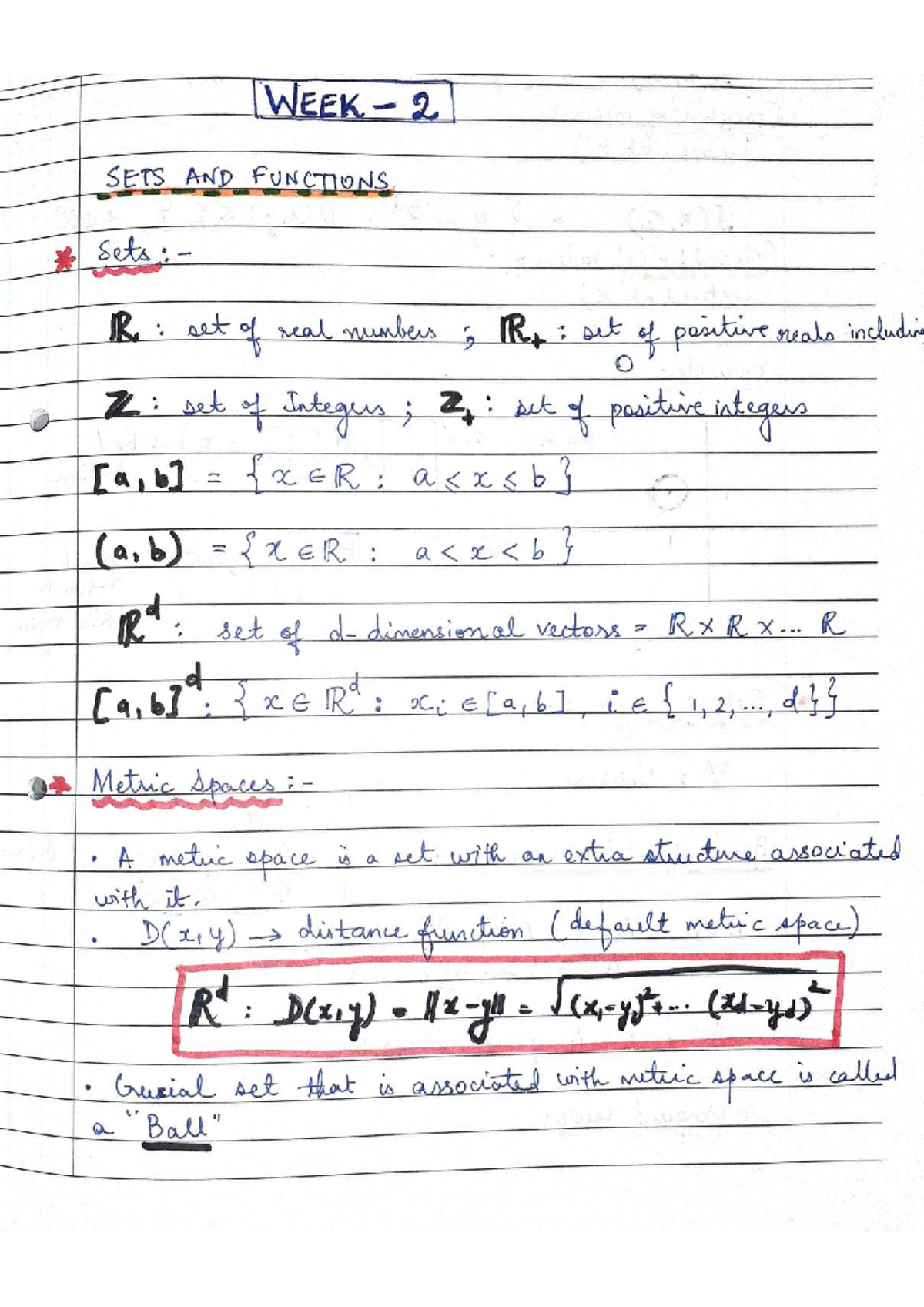 W2 MLF - Week 2 Notes on Sets, Functions, and Calculus Concepts - Studocu