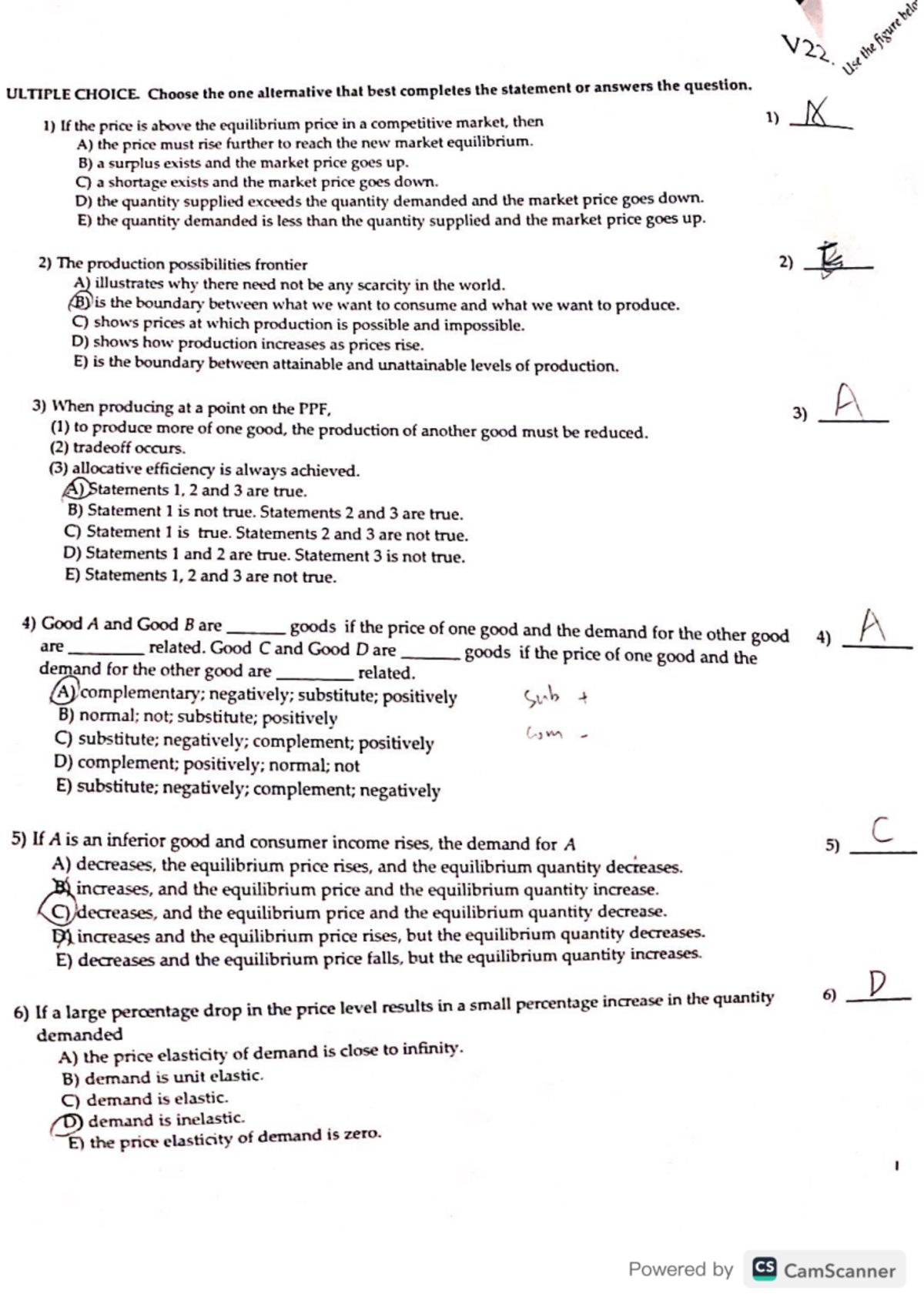 Econ 1021A Midterm Exam 1 Version 222 Study Guide - Studocu