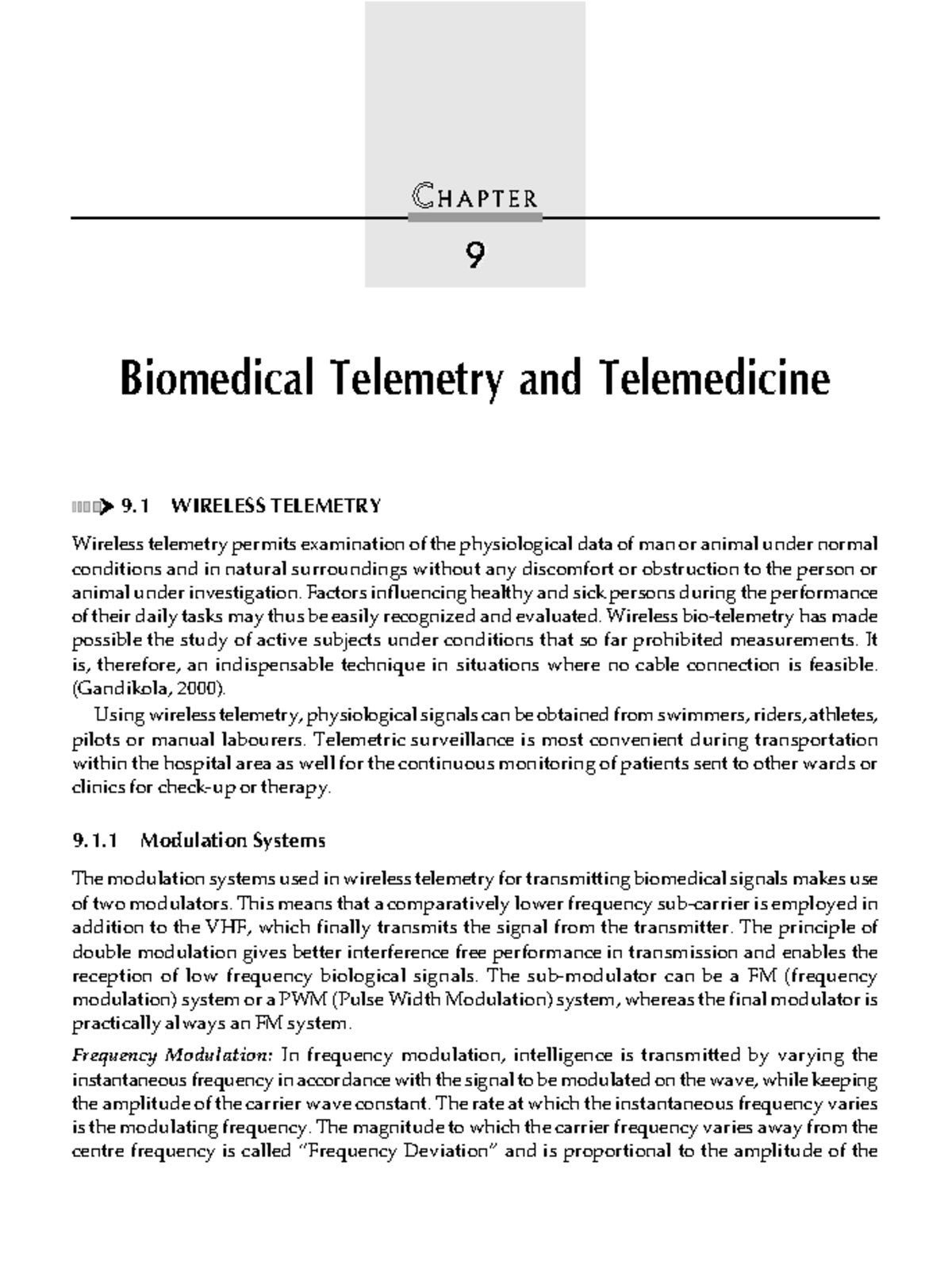 Biomedical Telemetry Techniques in Telemedicine 283 - Chapter 9 - Studocu