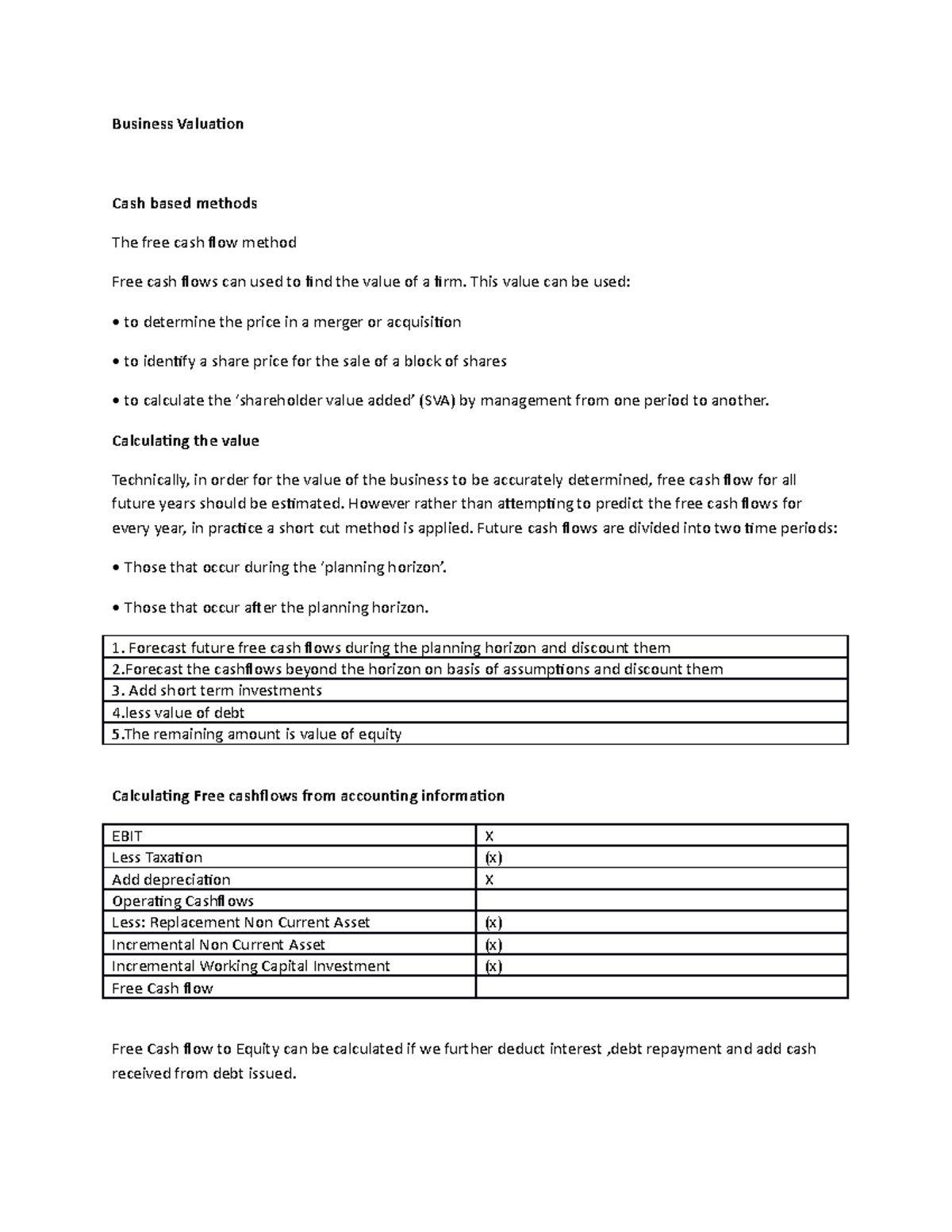 Business Valuation Methods for Companies: Analysis & Applications - Studocu