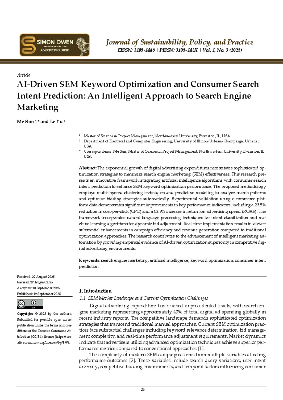 SEM Keyword Optimization & Consumer Intent Prediction: A Study - Studocu