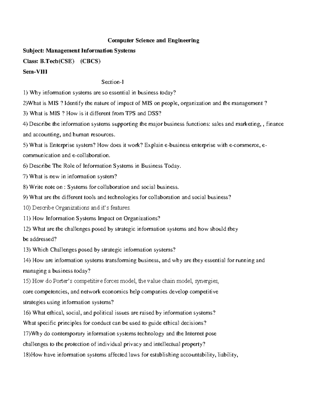 MIS 2 Final Exam Notes: Essential Insights on Management Information ...