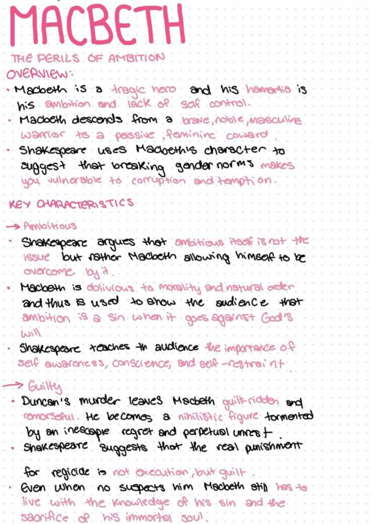MACBETH (ENG101) CHARACTER ANALYSIS: THE PERILS OF AMBITION - Studocu