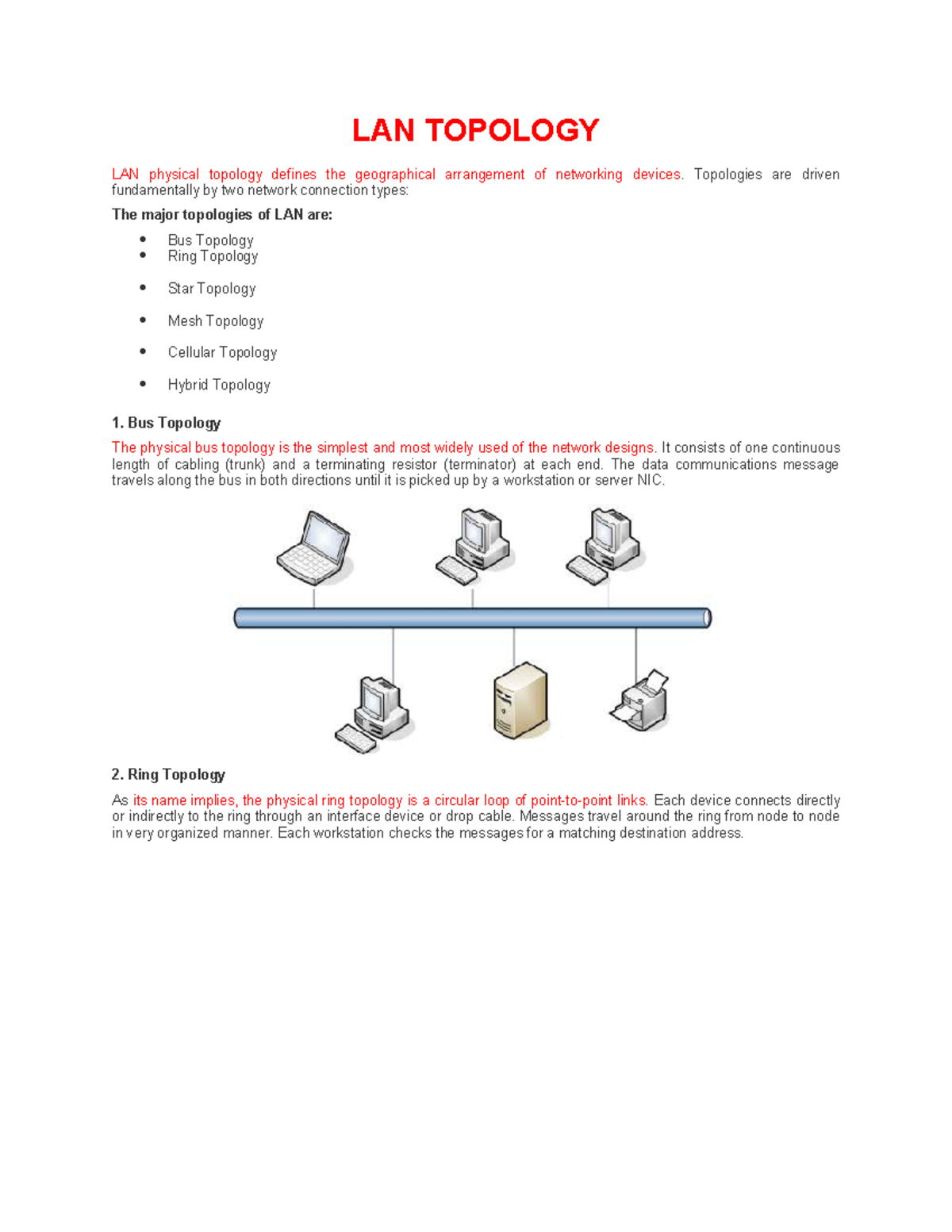 8.LAN Topology - Physical Network Designs Explained - Studocu