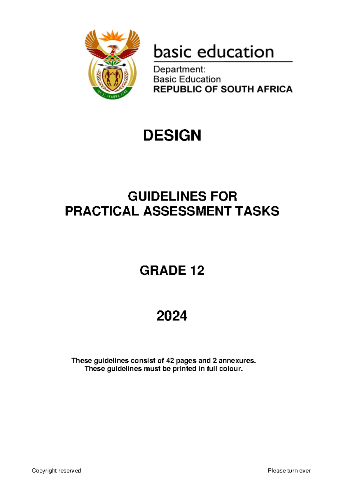 Design PAT Guidelines GR 12 2024: Practical Task Overview - Studocu