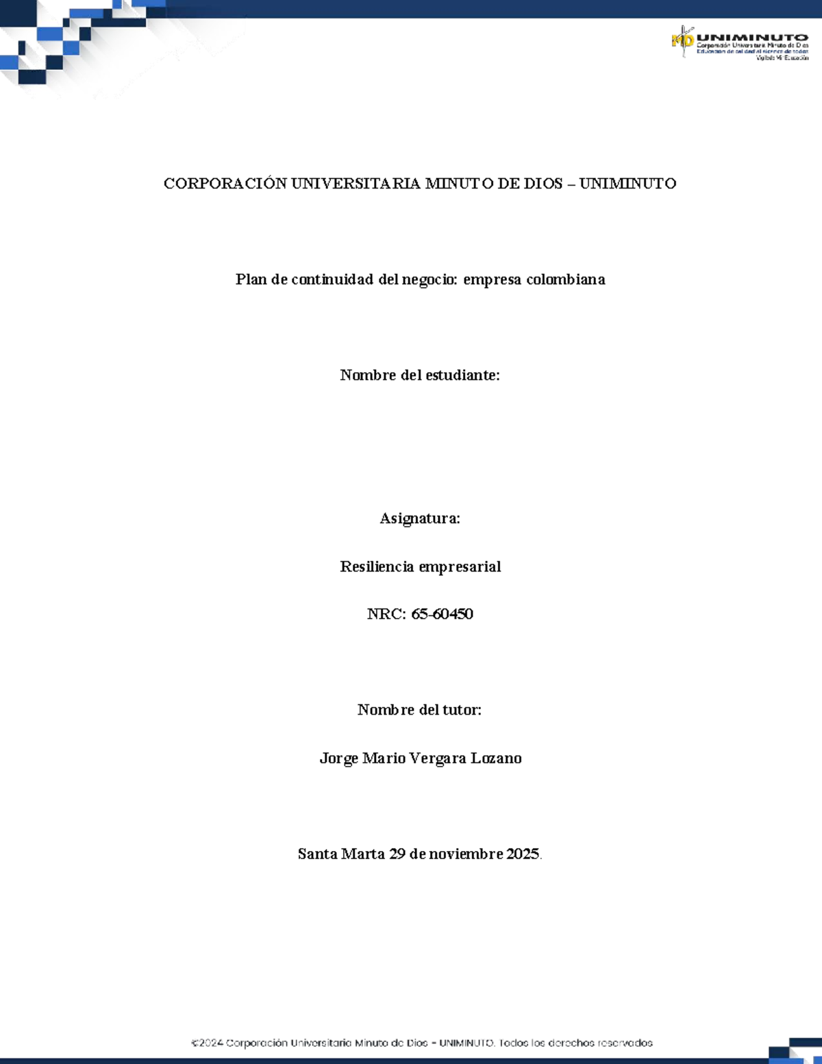 Resiliencia Empresarial: Plan de Continuidad del Negocio - Unidad 3 ...