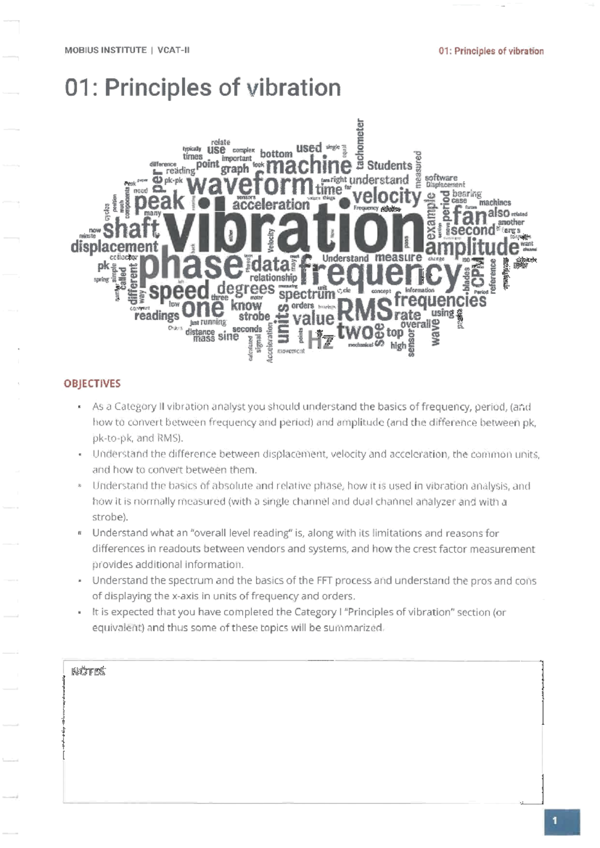 VCAT-II principles of vibration - MOBIUS INSTITUTE 01: Principles of ...