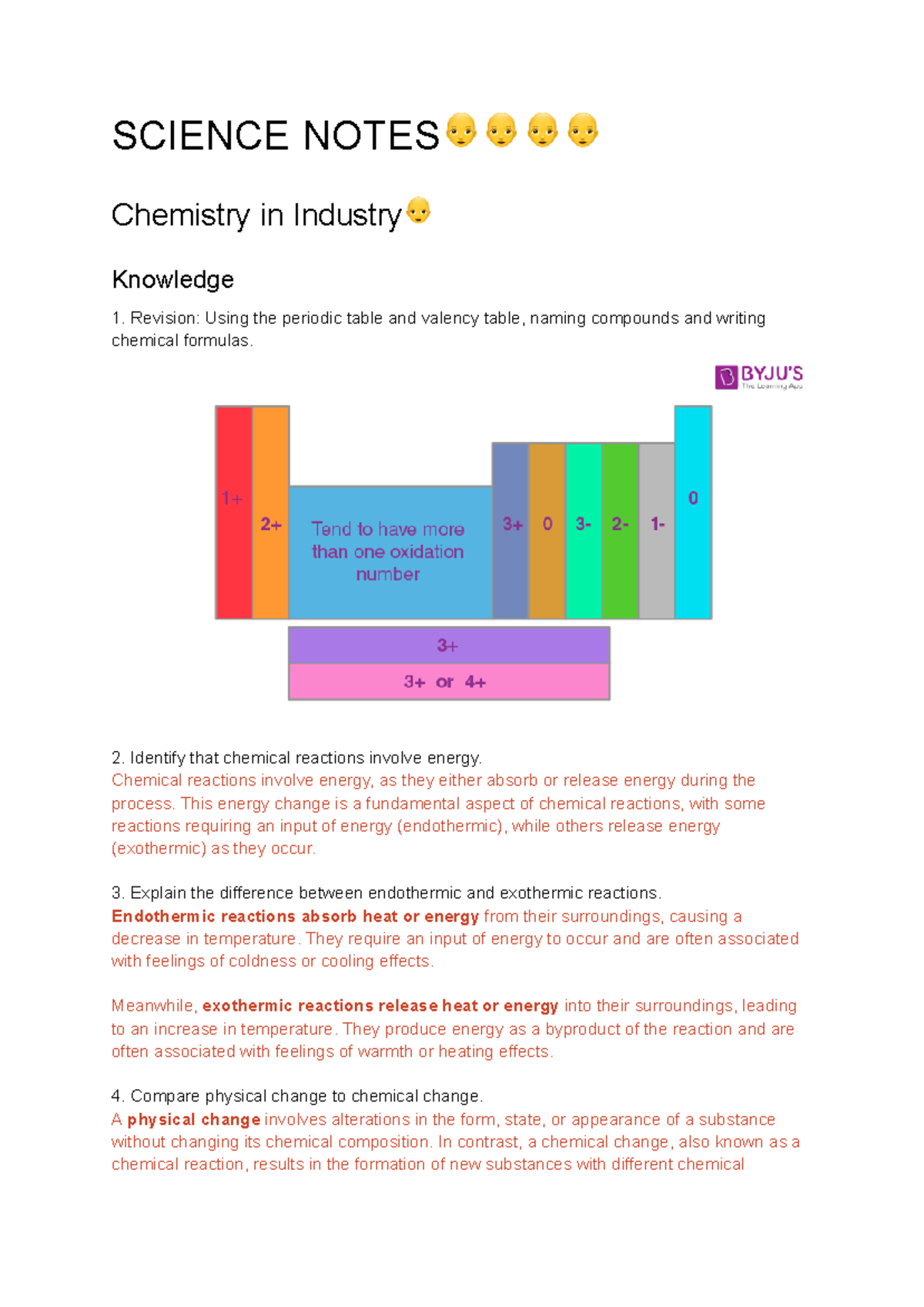 Yr 10 Science Topic Test Study Notes - Studocu