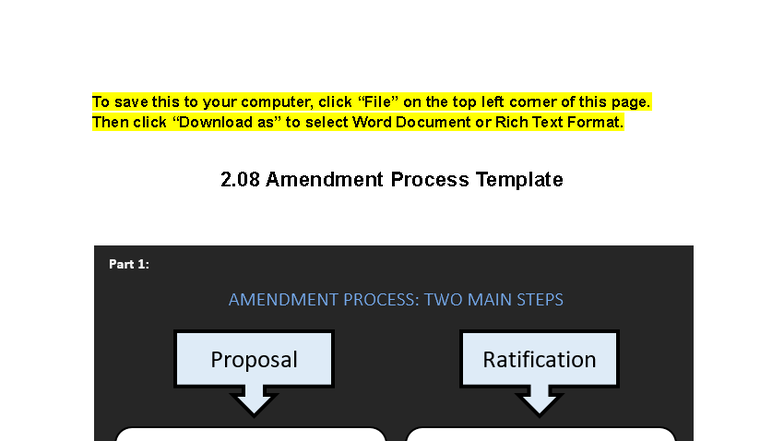 V23 2.08 Amendment Process Template & Impact on Voting Rights - Studocu