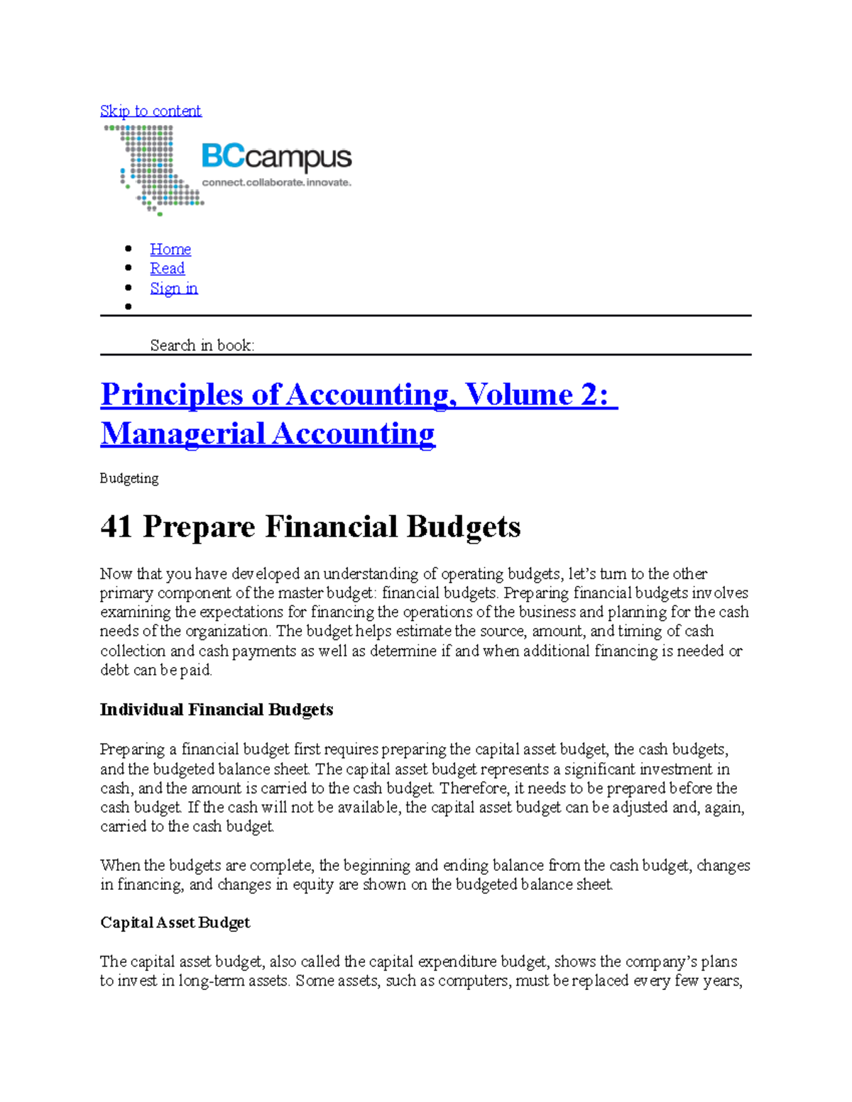 Management of Business Finance: Understanding Financial Budgets - Studocu