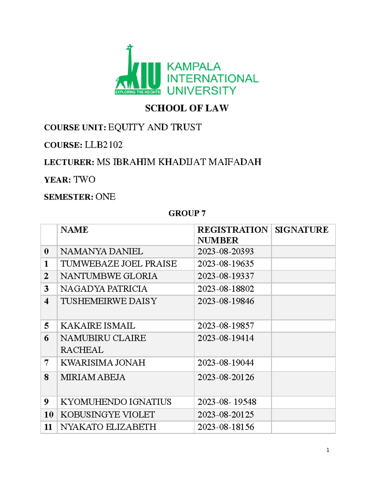 Equity and Trusts (LLB) Final Exam Study Notes - Studocu