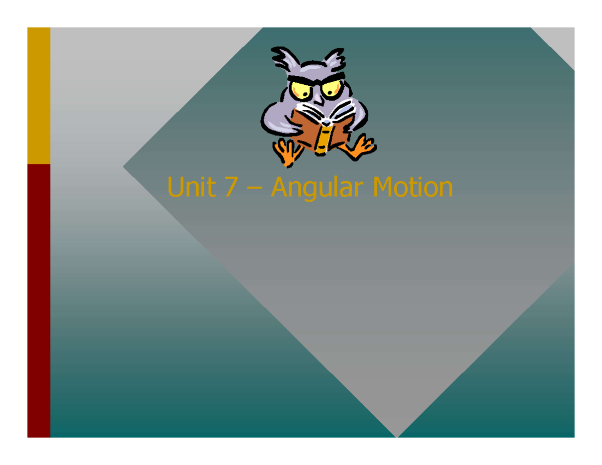 Unit 7 Angular Motion: Wind Turbines and Rotational Dynamics Notes ...