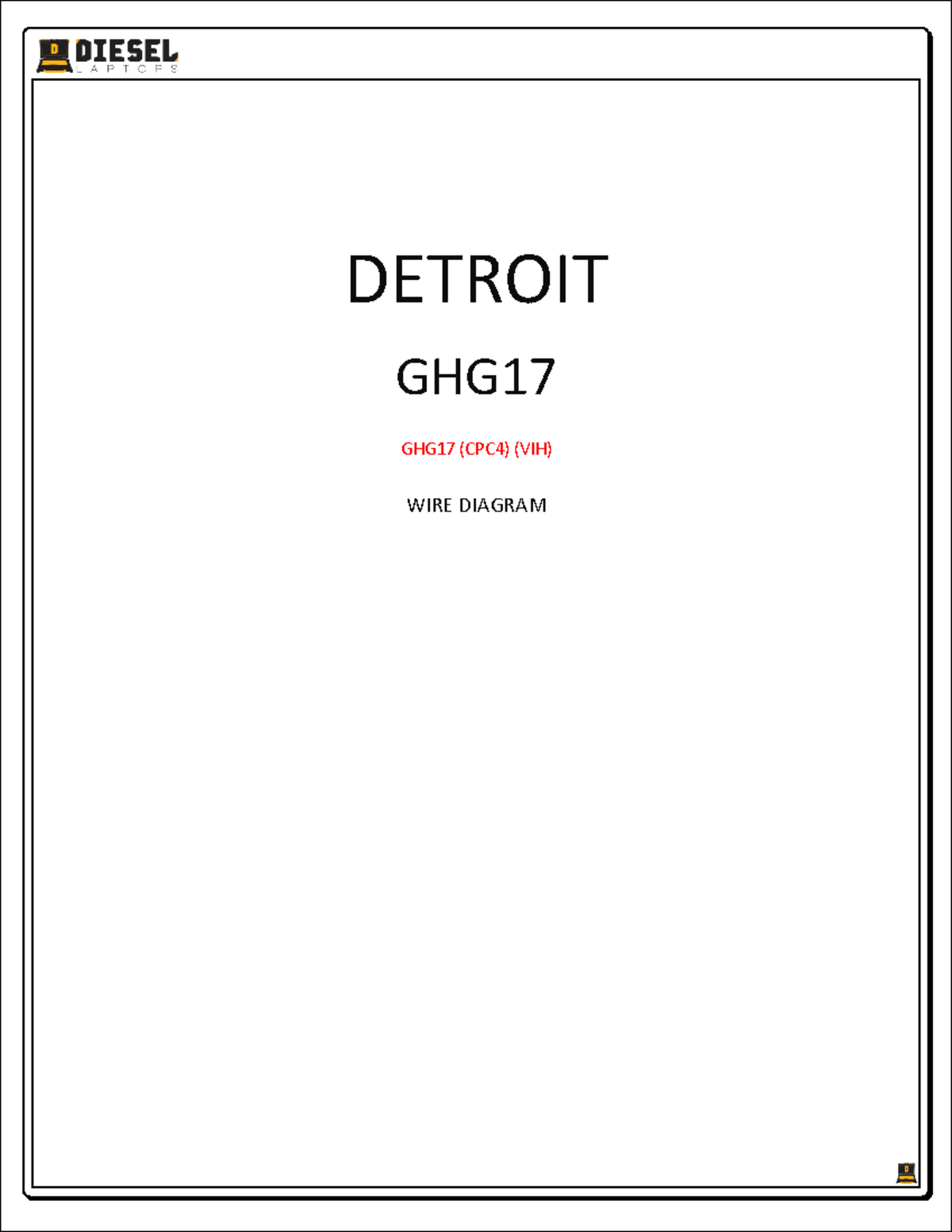 Detroit GHG17 (CPC4) (VIH) Wire Diagram Connectors Guide - Studocu