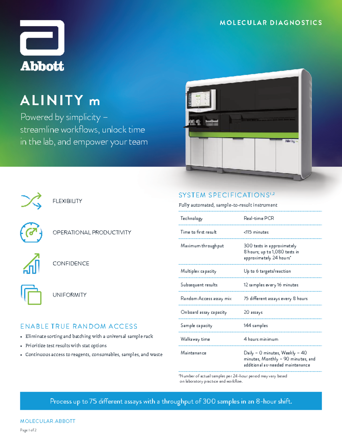 Alinity m Instrument Flyer: Streamlining Molecular Diagnostics - Studocu