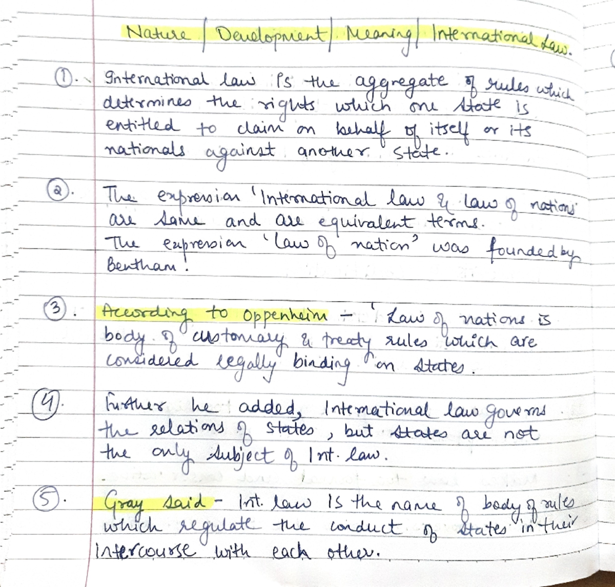 IL unit 1 Notes - Nature Development Meaning International Law. 1 ...