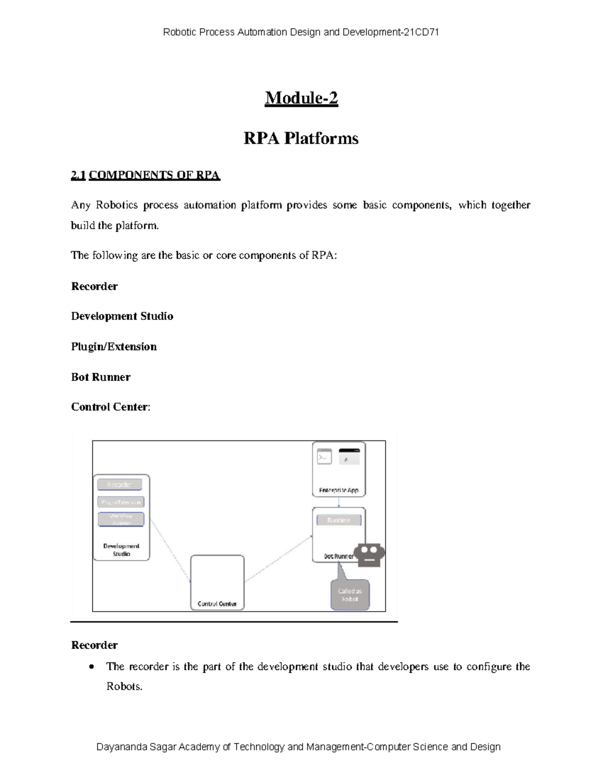 Module 2 Dsatm - ,aaaaaa - Robotic Process Automation 18CS Module- RPA ...
