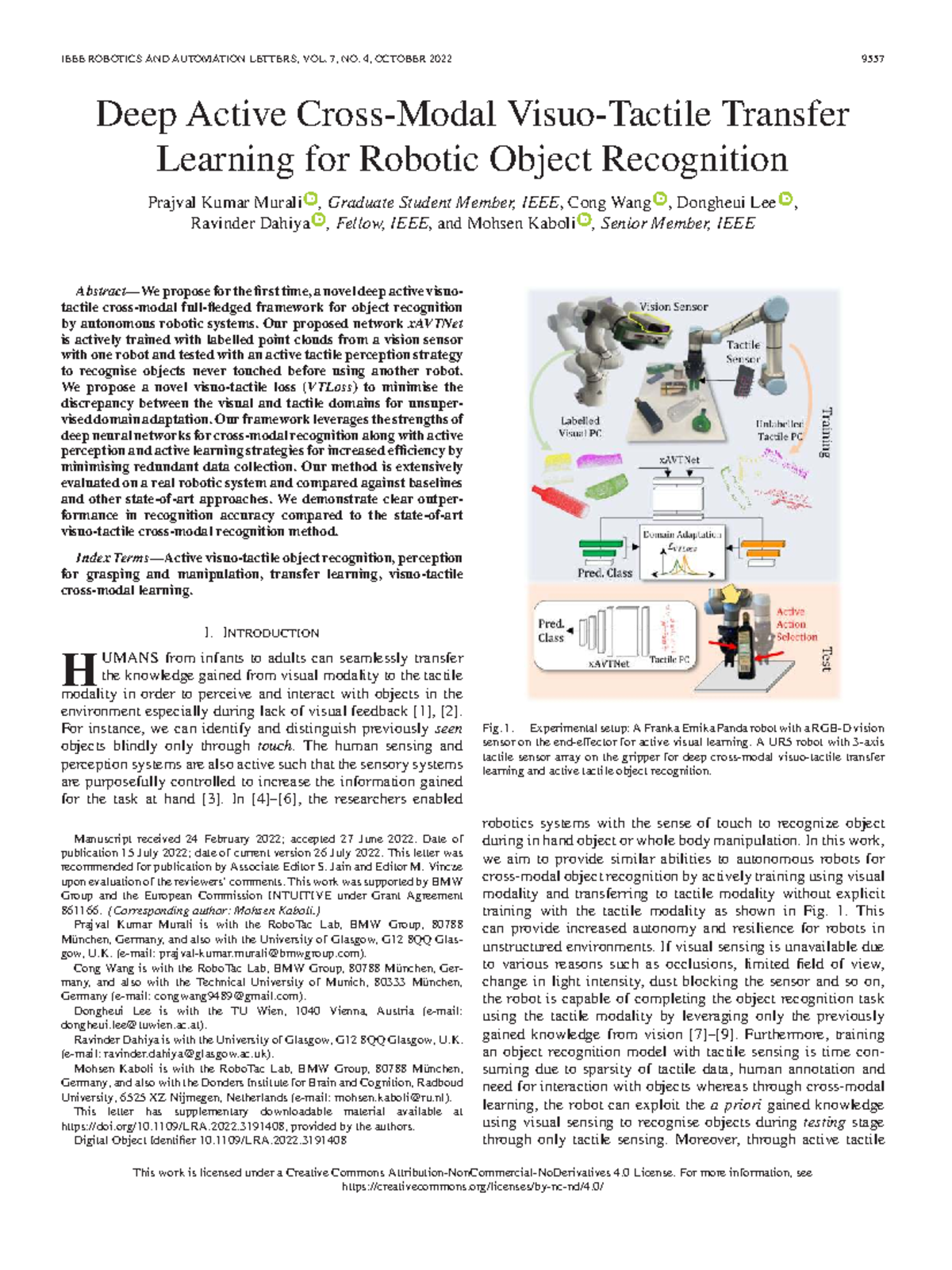 Deep Active Transfer Learning for Robotic Object Recognition (ROBOTICS ...