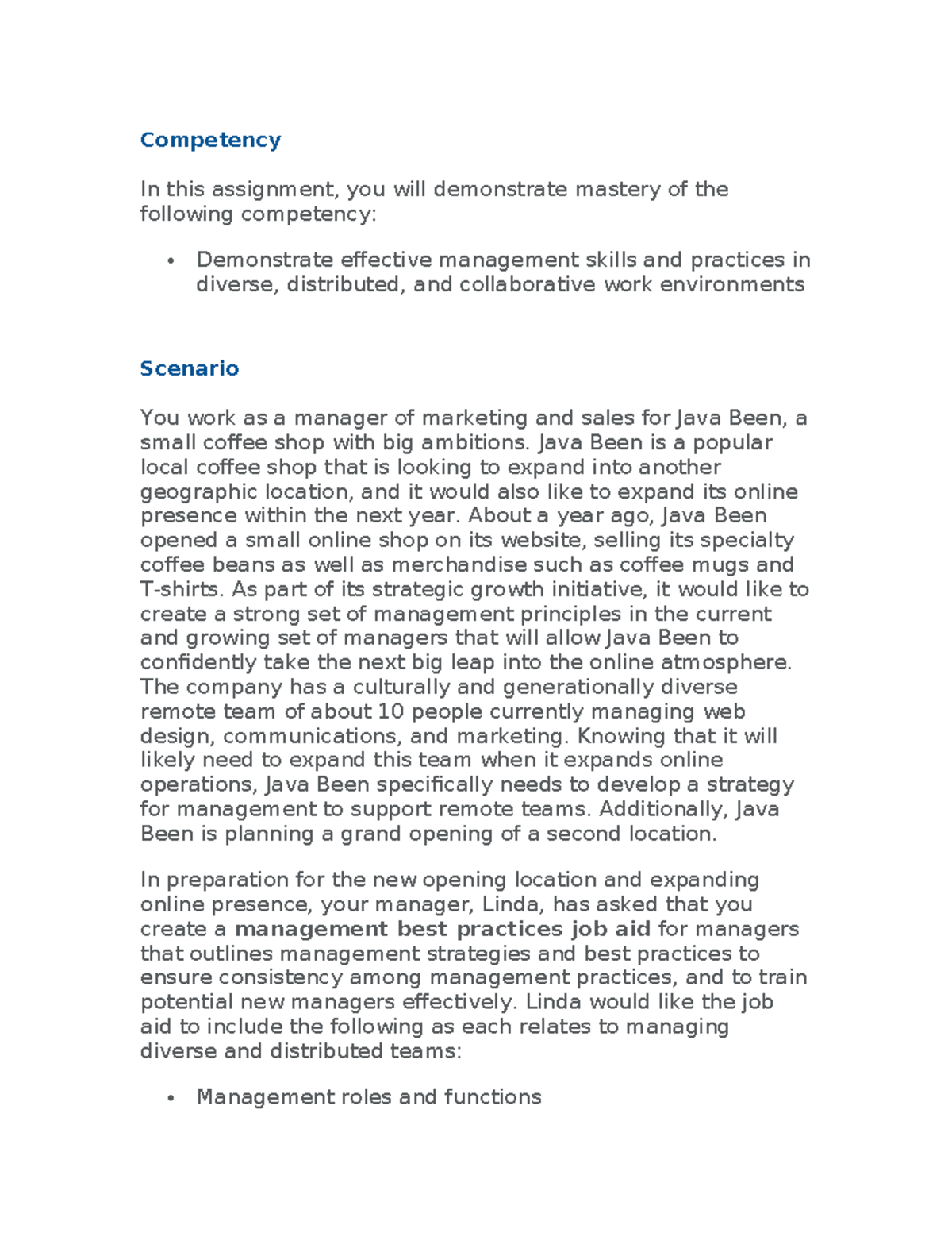 MGT-2006 2-10118-M31 Management Skills - Competency In this assignment ...