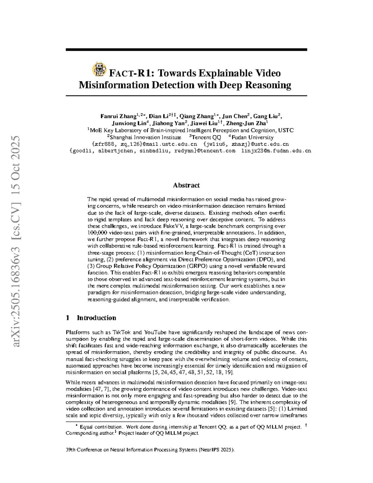 Towards Explainable Video Misinformation Detection: A Deep Reasoning ...