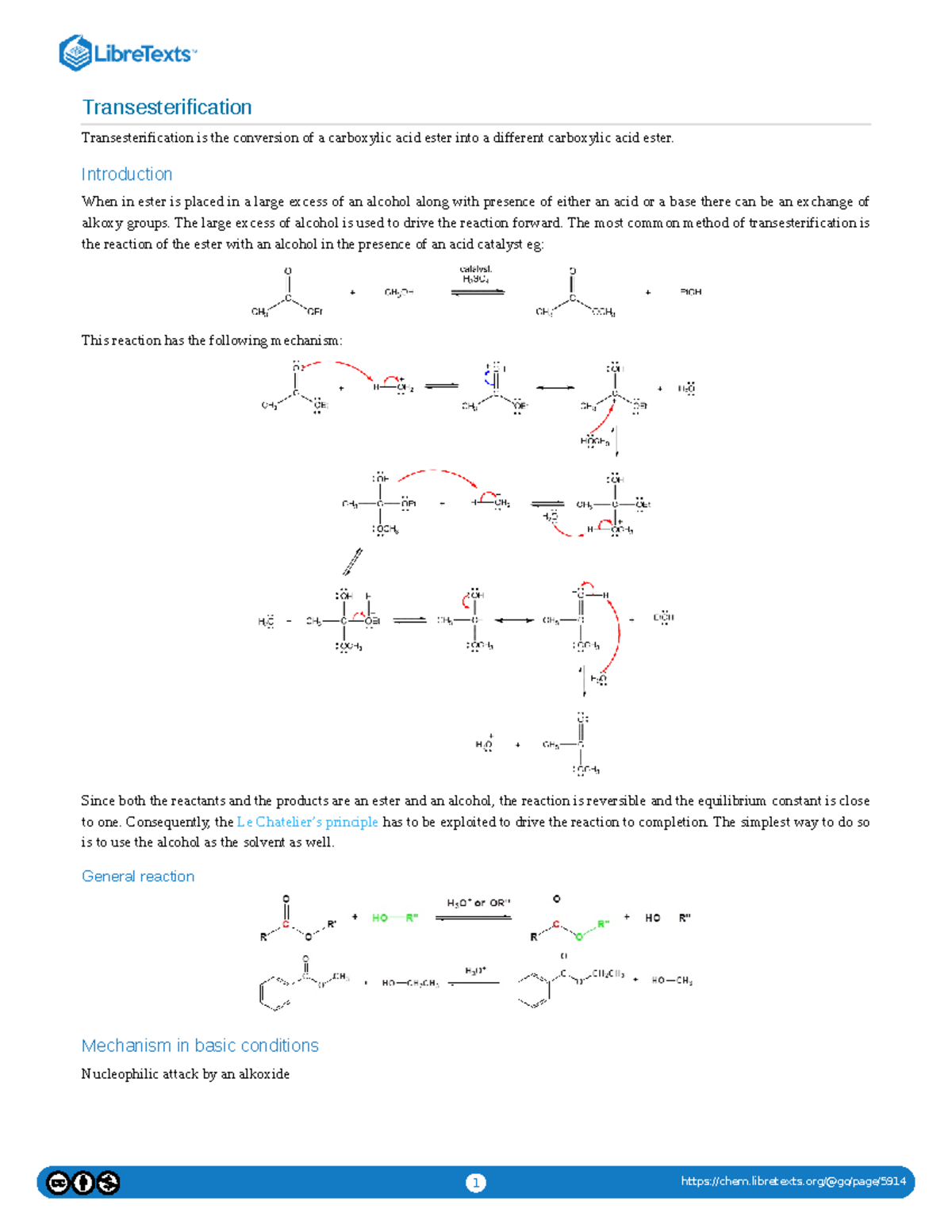 Transesterification Mechanisms: Acidic & Basic Conditions - Studocu