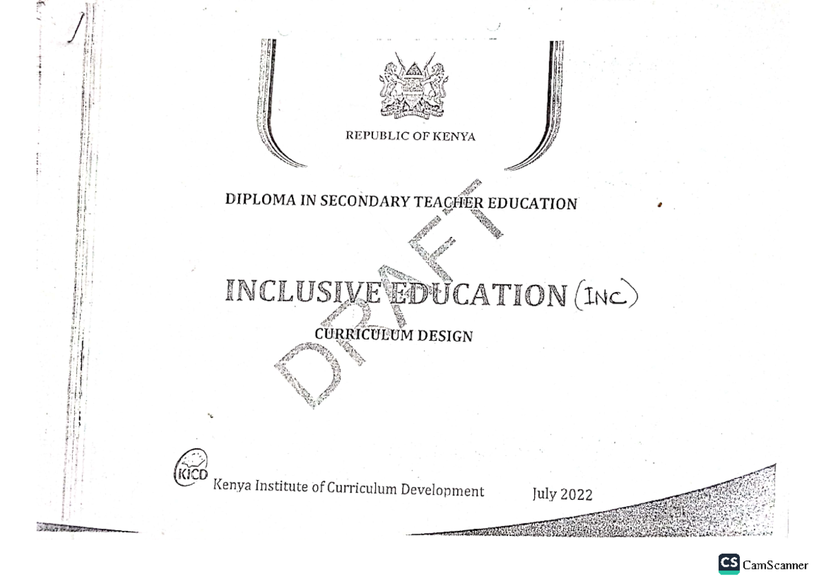 DSTE 2022: Strategies for Inclusive Education Implementation in Kenya ...