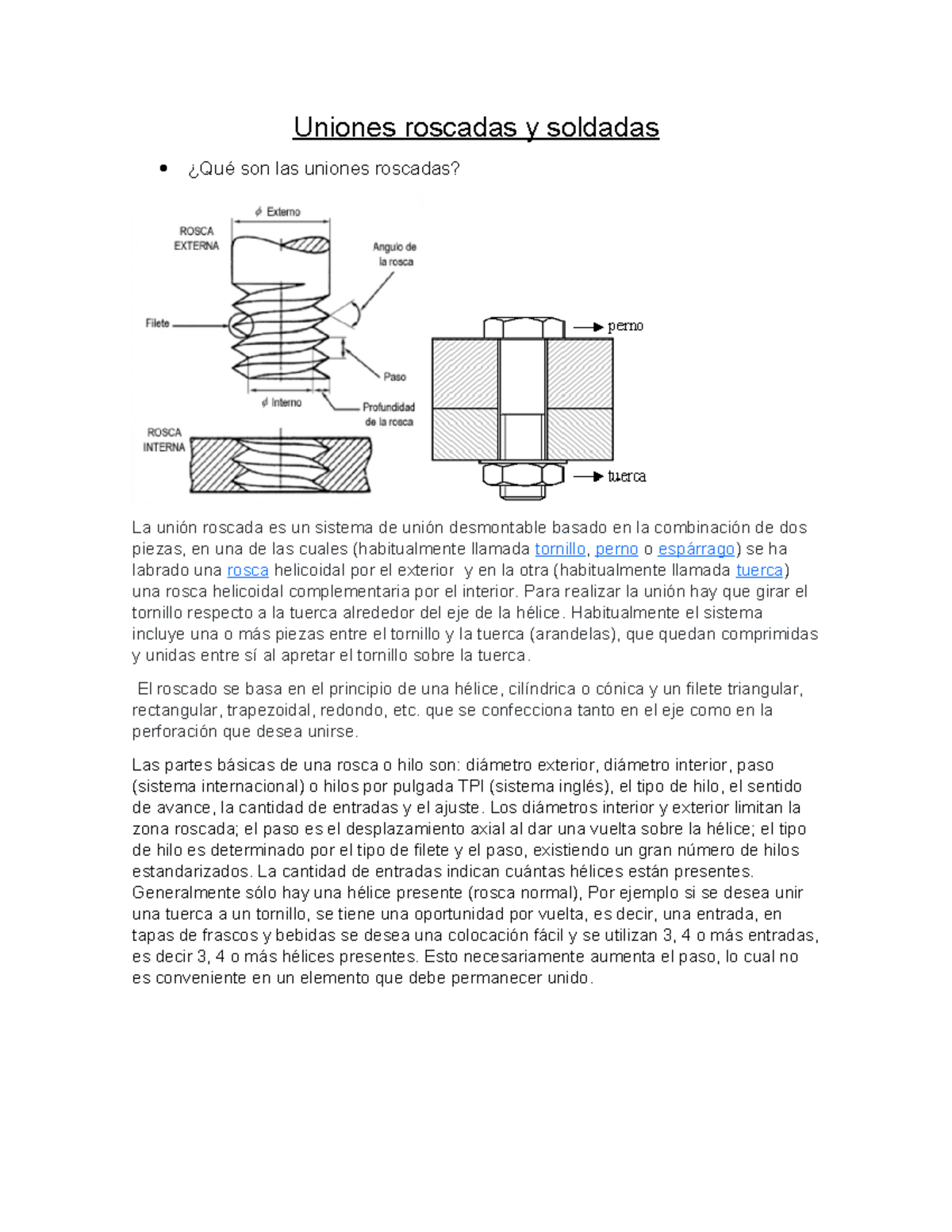 Uniones Roscadas y Soldadas: Conceptos y Tipos Esenciales en Ingeniería ...