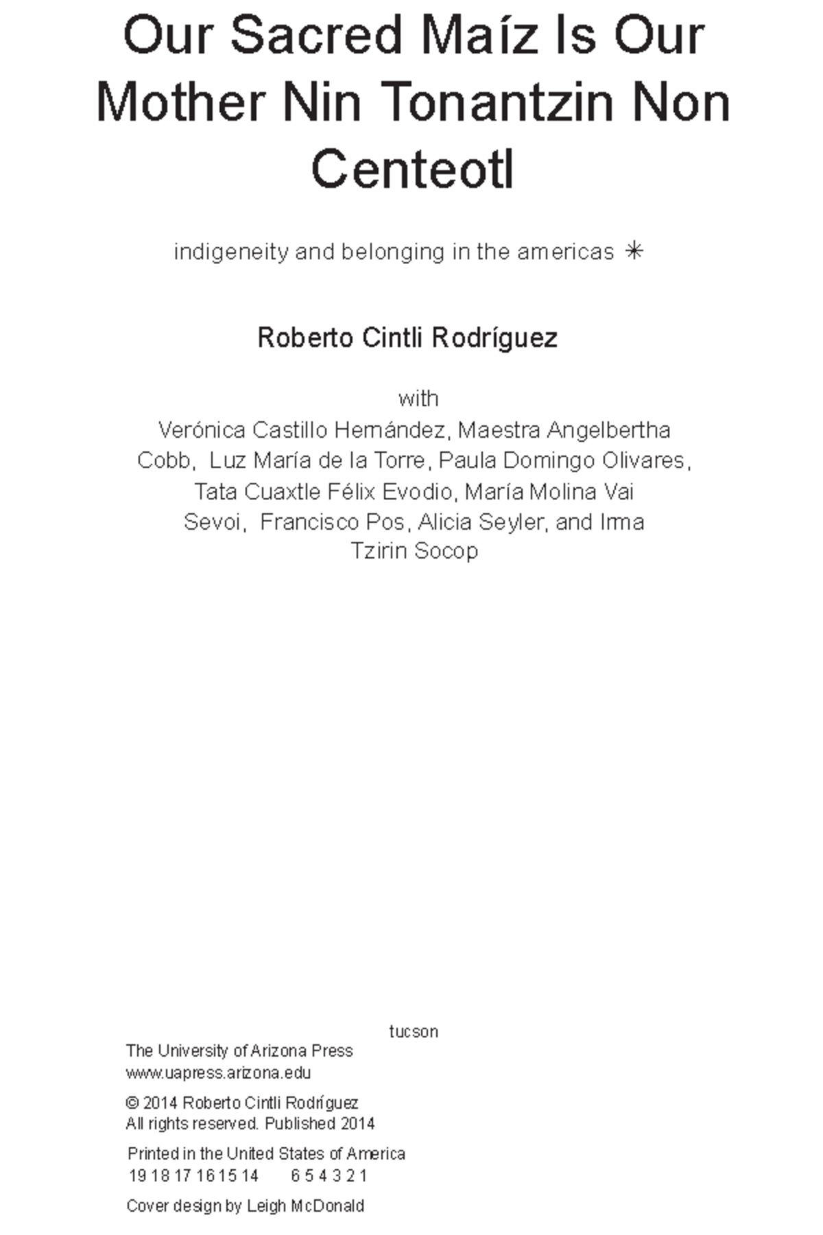 Maíz Narratives and Counter Narratives in Indigenous Contexts (E98 ...