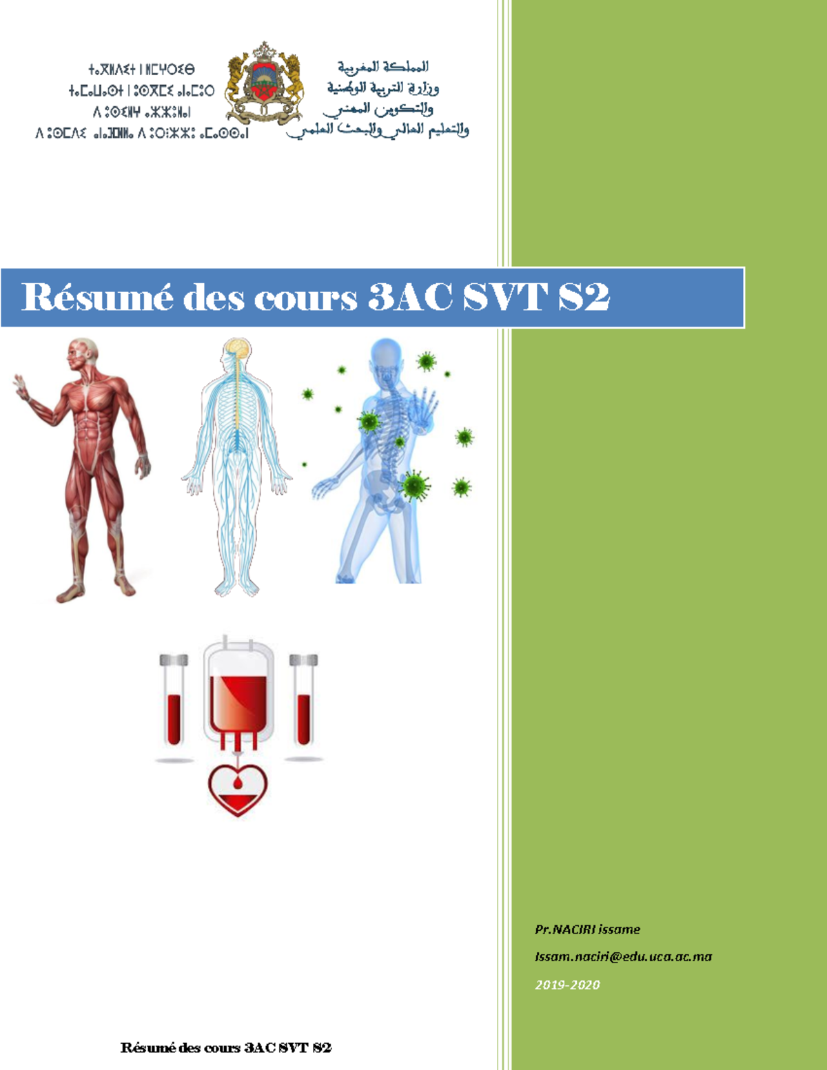 Résumé des cours de SVT 3A.C S2 - Pr. Naciri Issame - Document Preview