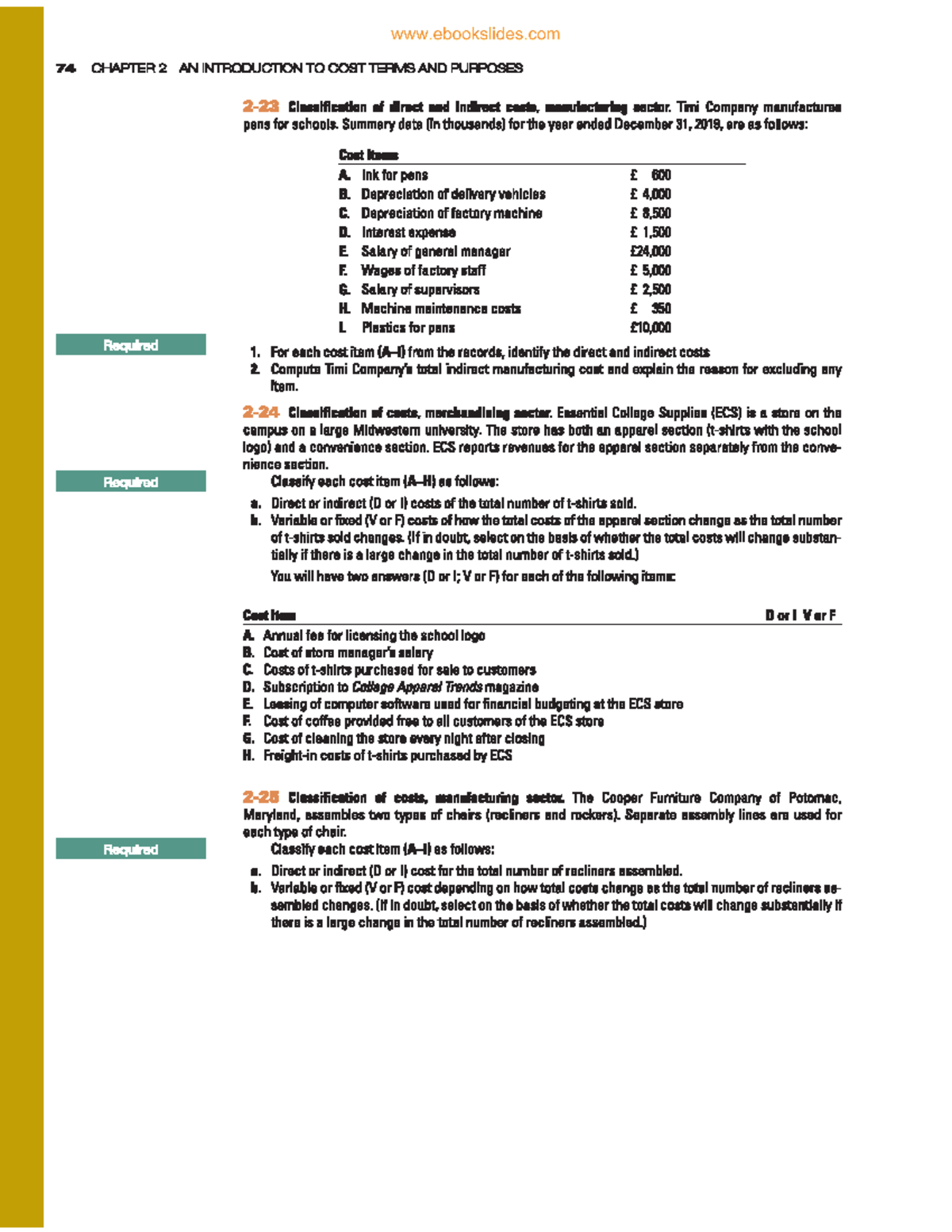 Module 1B - Cost Classification Exercises - Acct 315 - Studocu