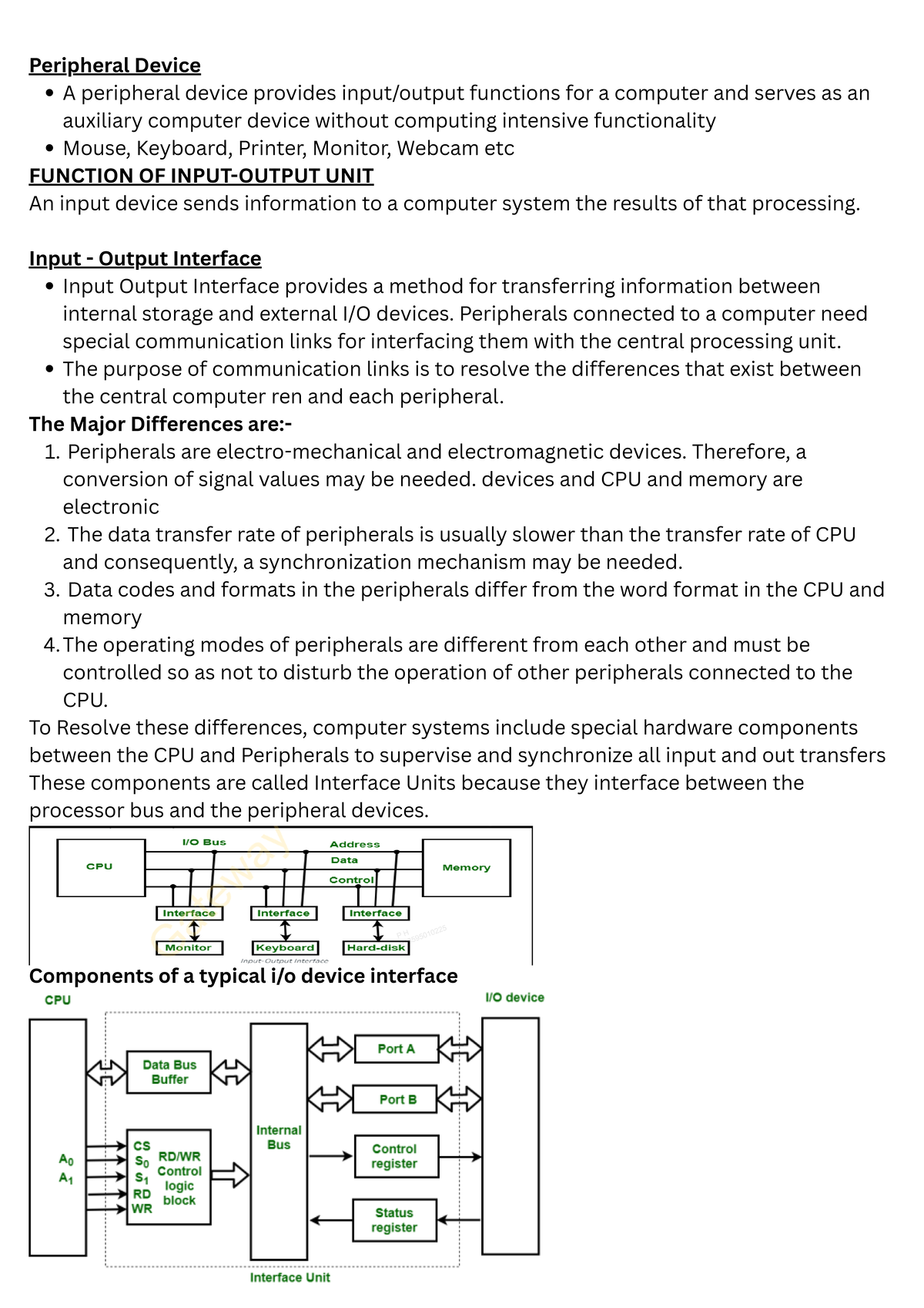 COA 5 - coa - Peripheral Device A peripheral device provides input ...