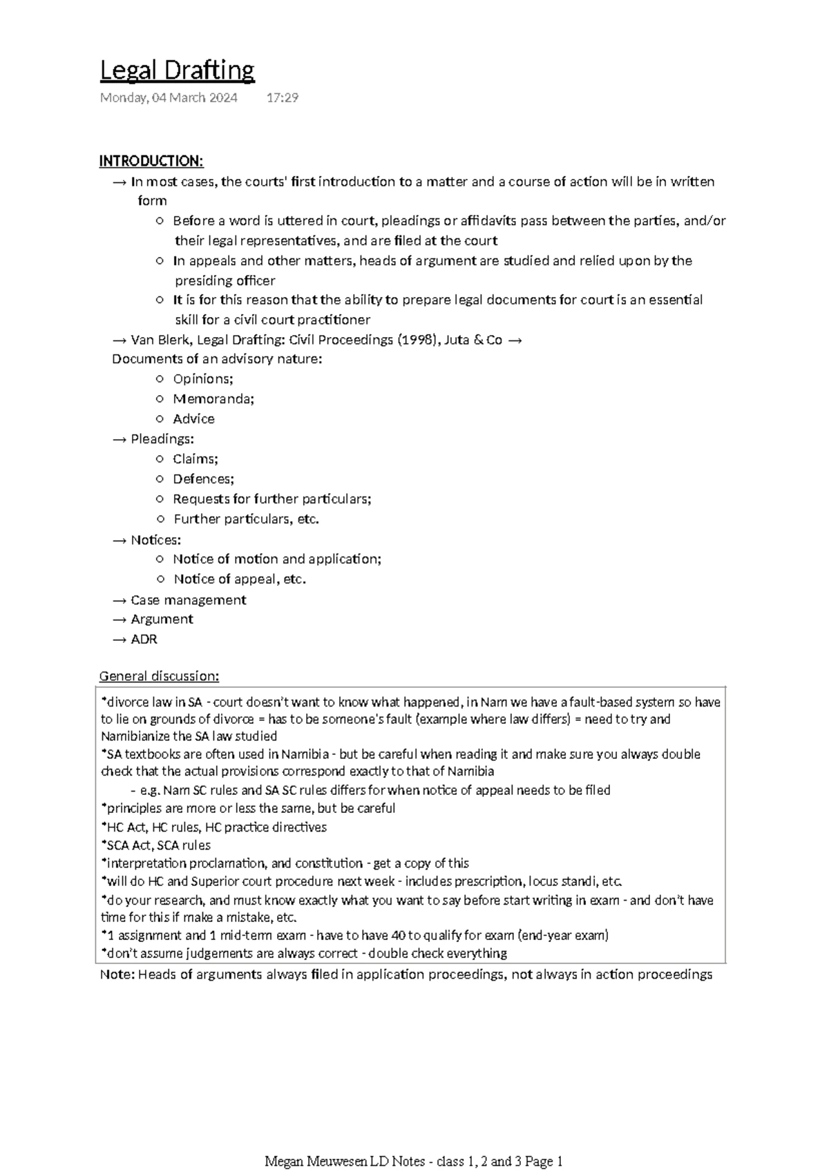 L3702PD Legal Drafting Course Outline for Semester 2, 2025 - Studocu
