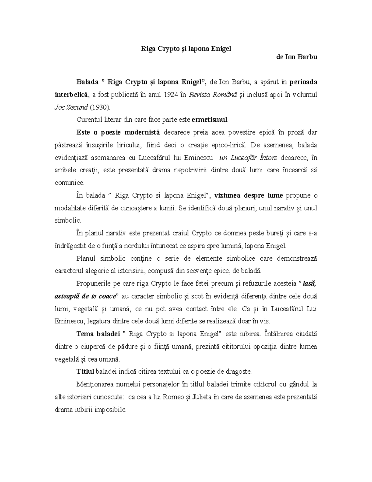 Riga Crypto și lapona Enigel eseu argumentativ - Accountancy - Studocu