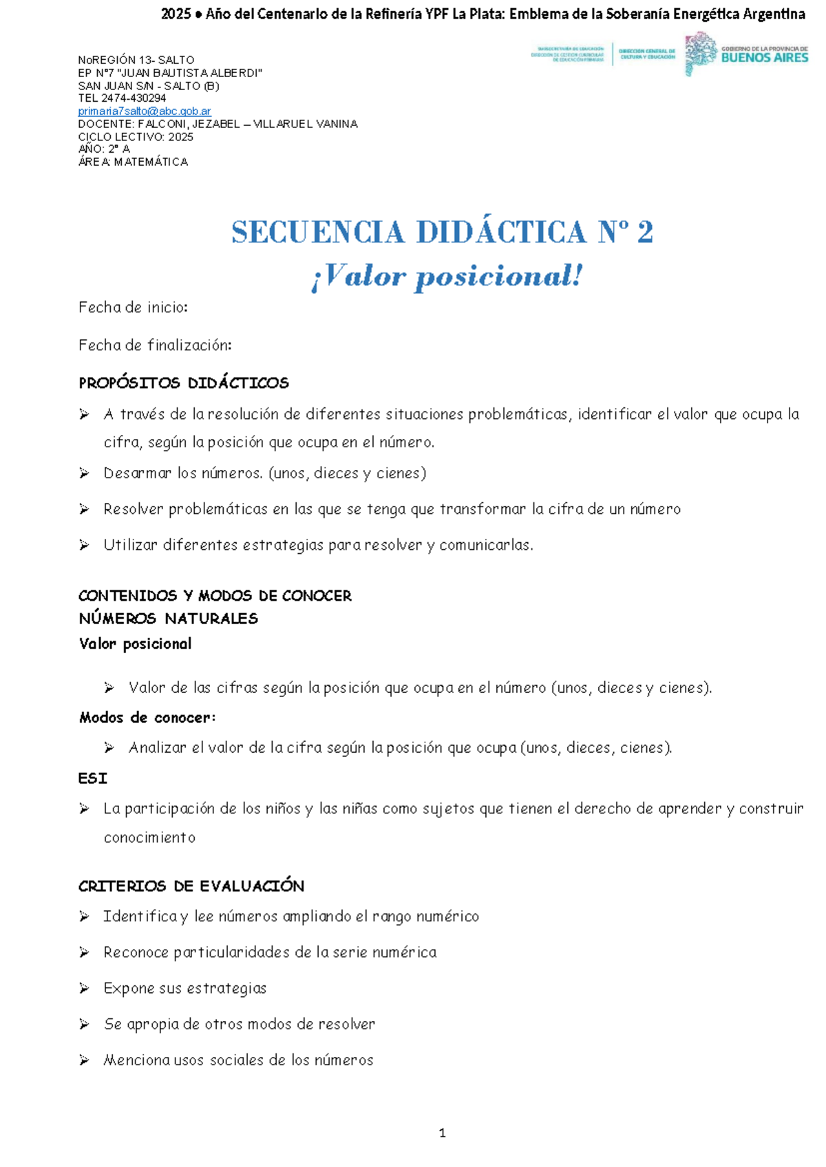 Valor Posicional en Matemática: Secuencia Didáctica para 2do Grado - Document Preview